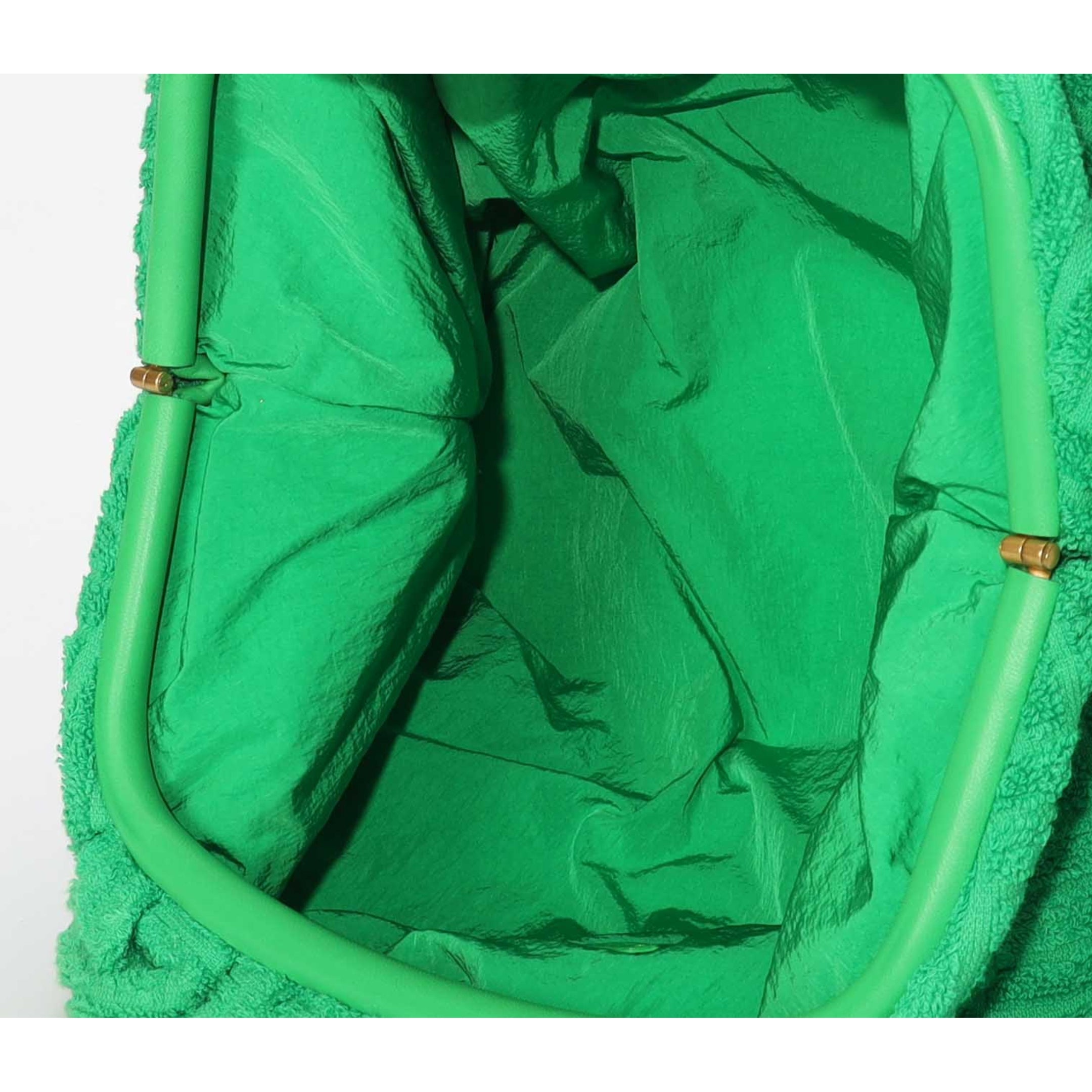 Bottega Veneta Green Cotton The Pouch Clutch