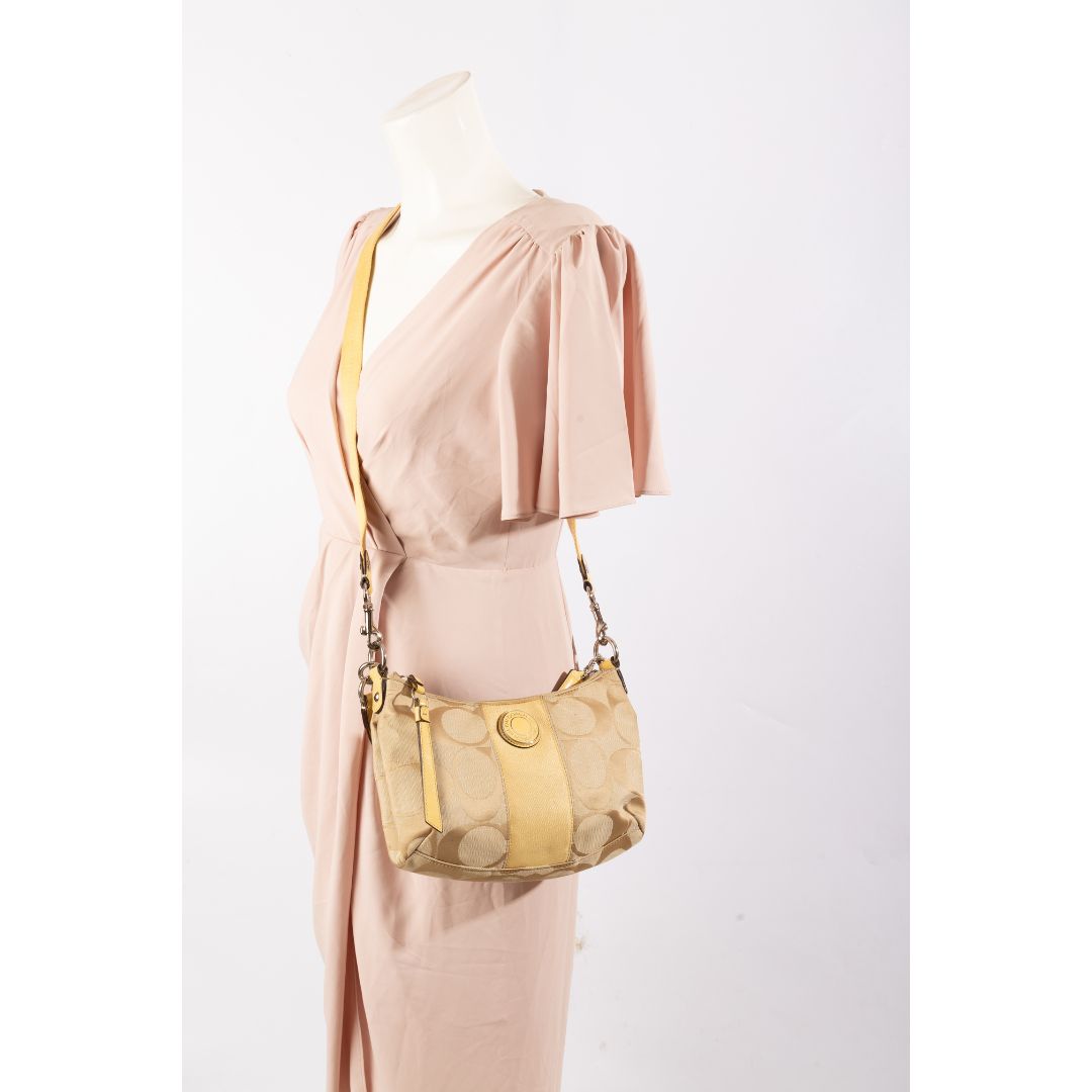 Coach Vintage Stripe Tan Convertible Bag