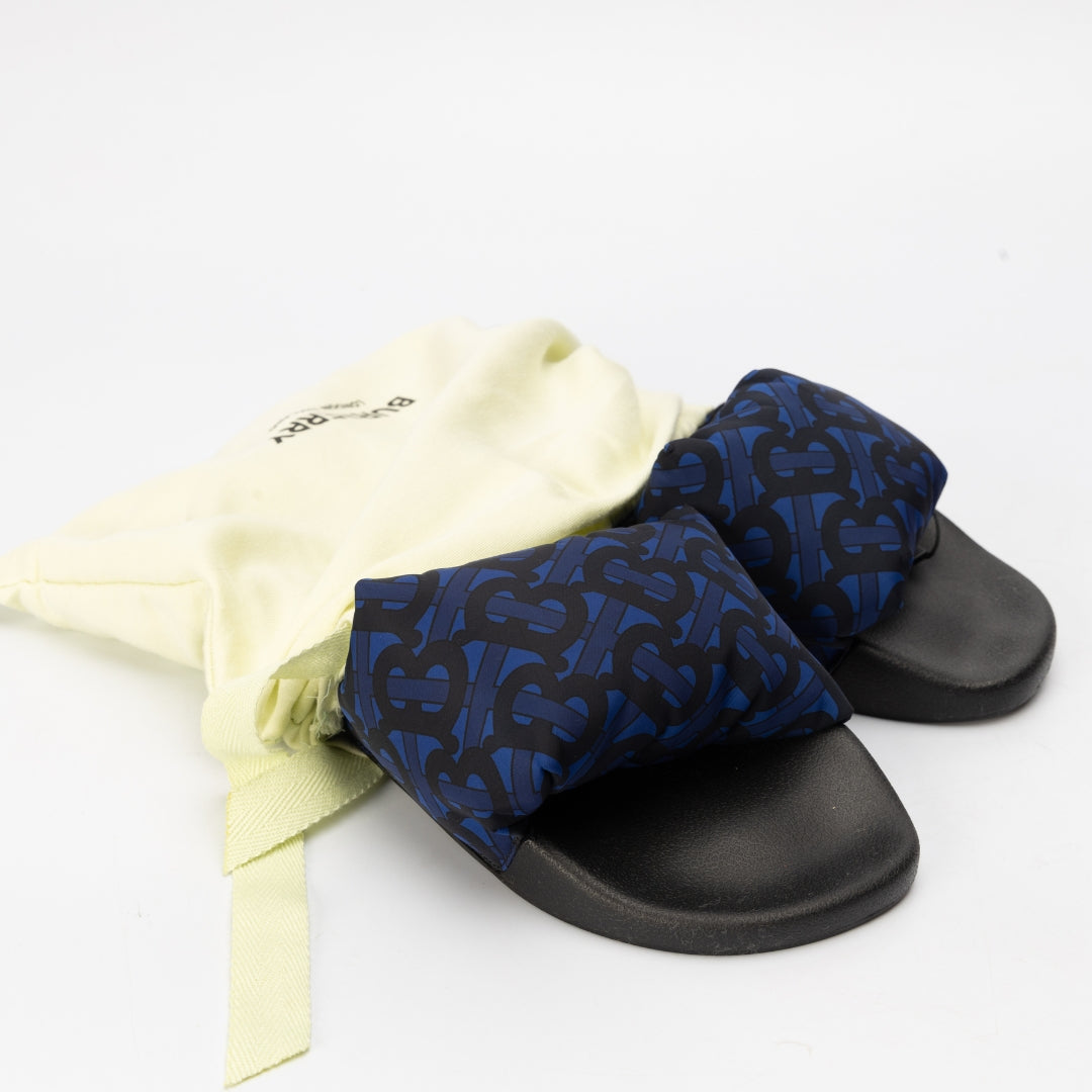 Burberry Furley Puff Royal Blue Sliders