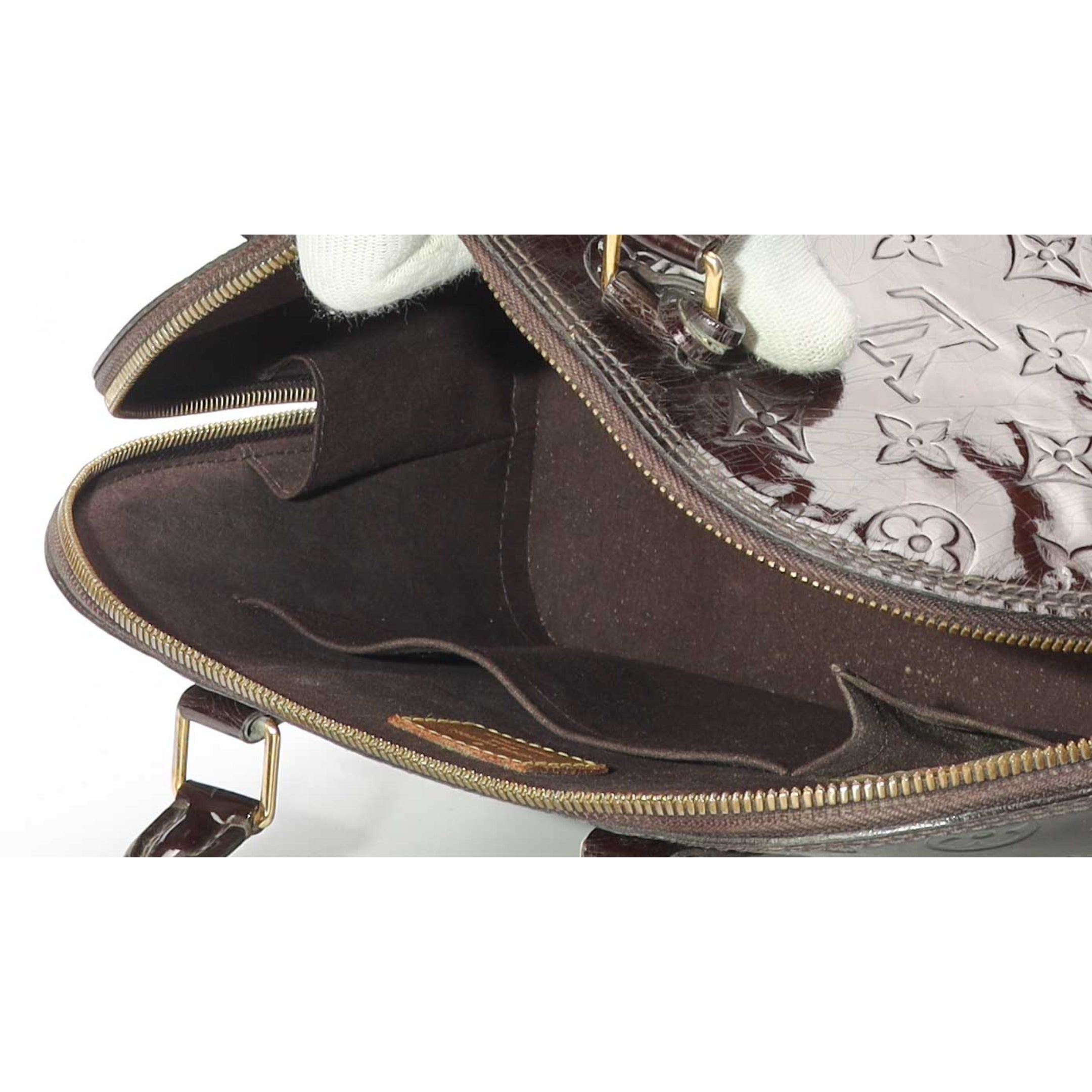 Louis Vuitton Amarante Monogram Vernis Alma Satchel