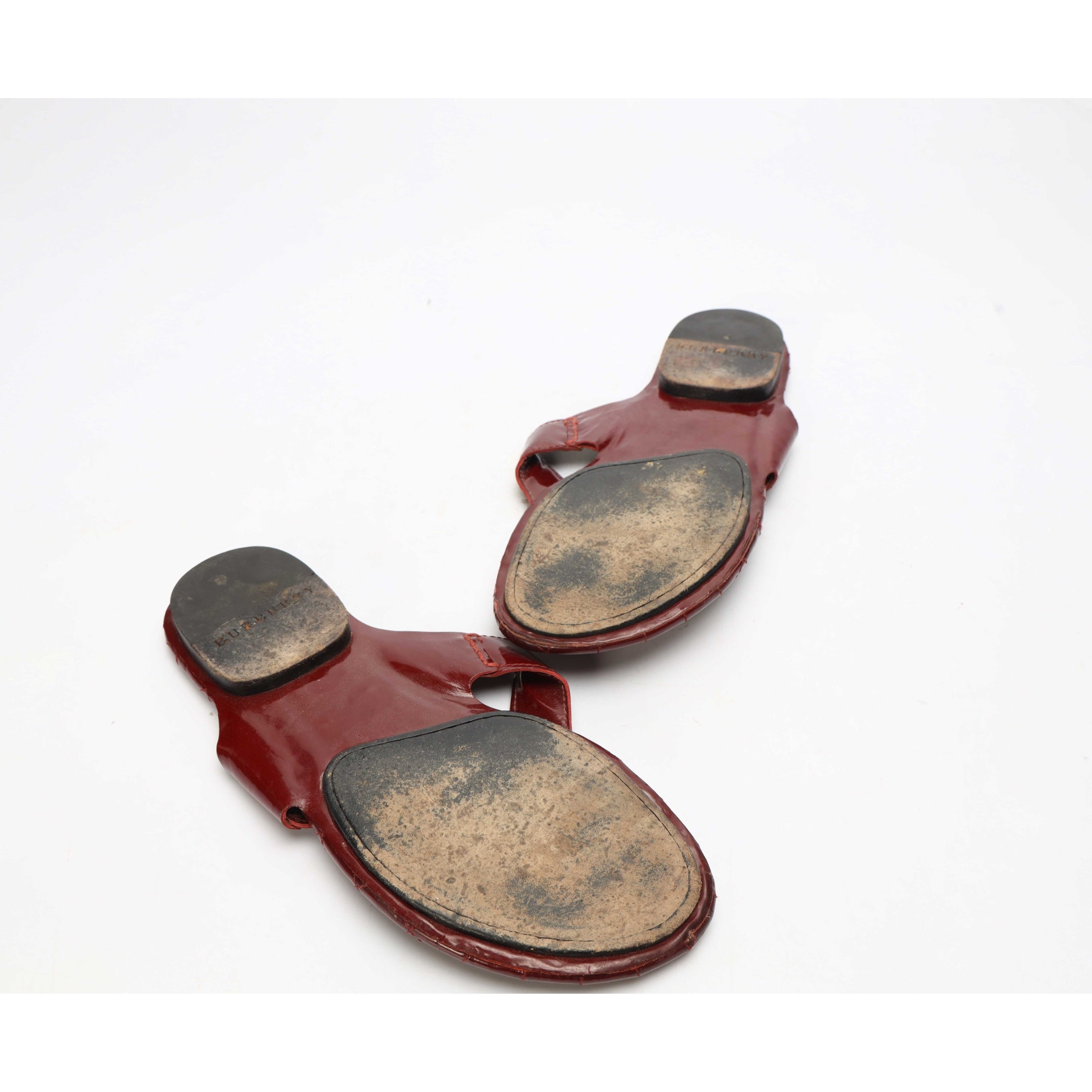 Burberry Quilted T-Strap Sandals