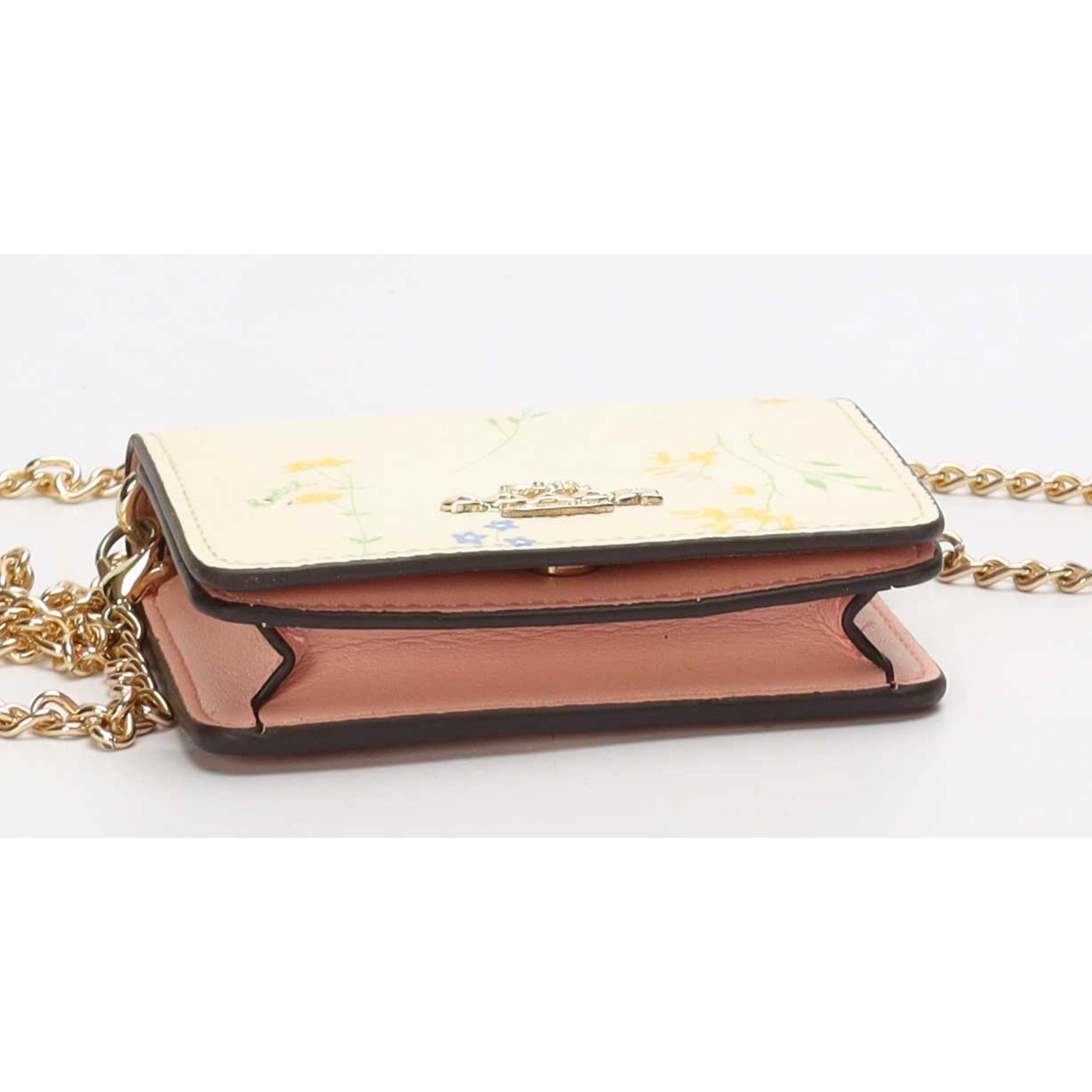 Coach Floral Mini Chain Wallet