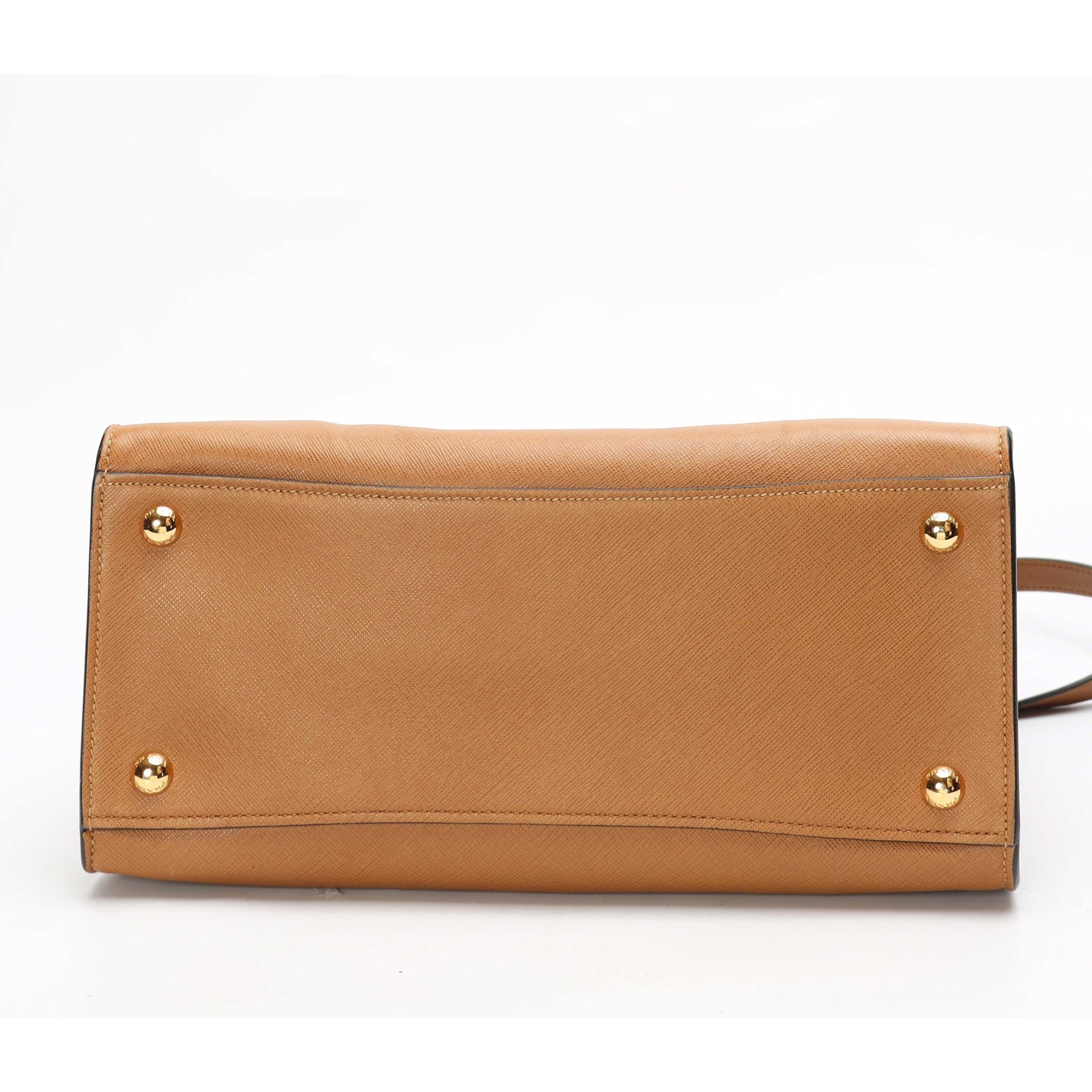 Prada Tan Soft Galleria Convertible Tote