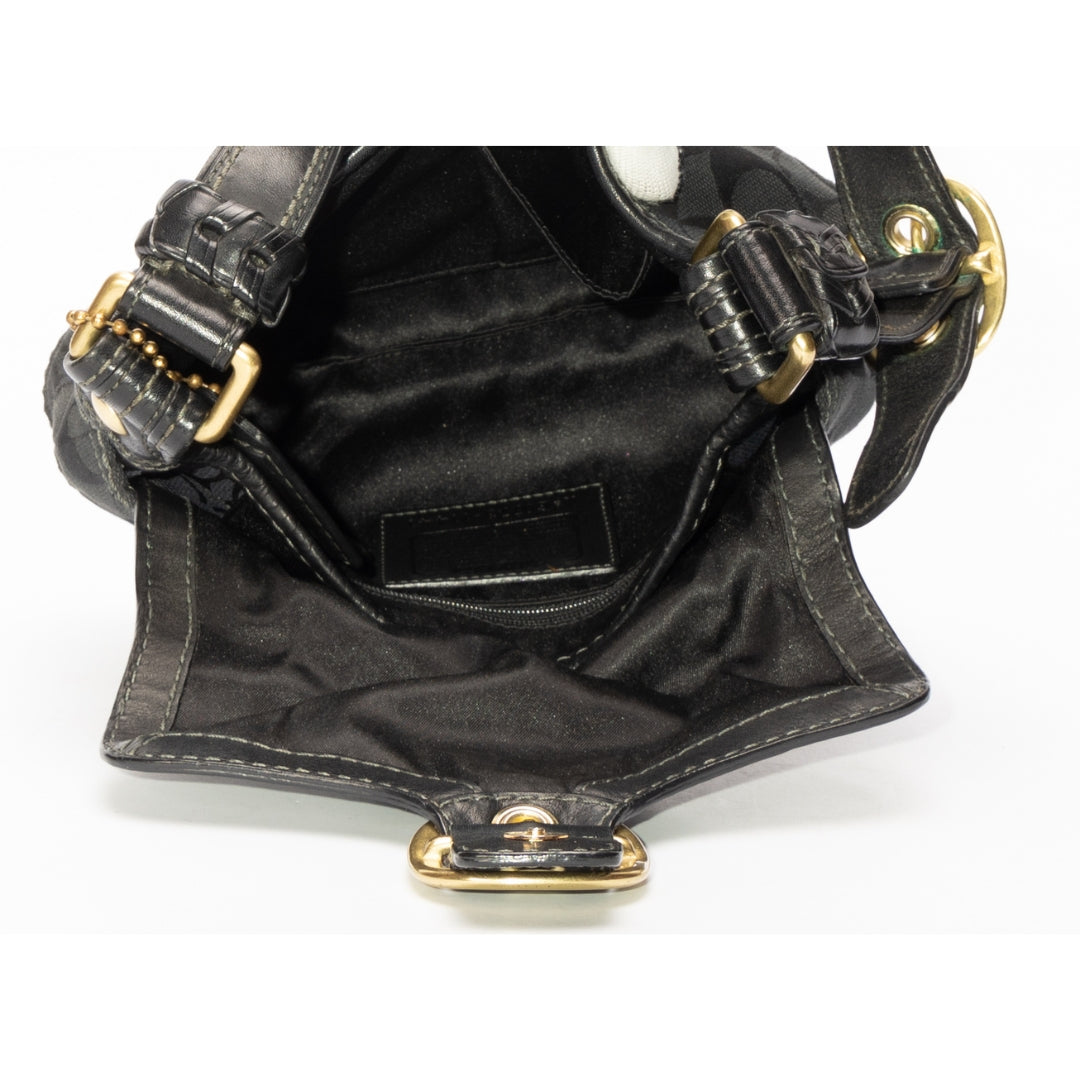 Coach Black Monogram Bleecker Shoulder Bag
