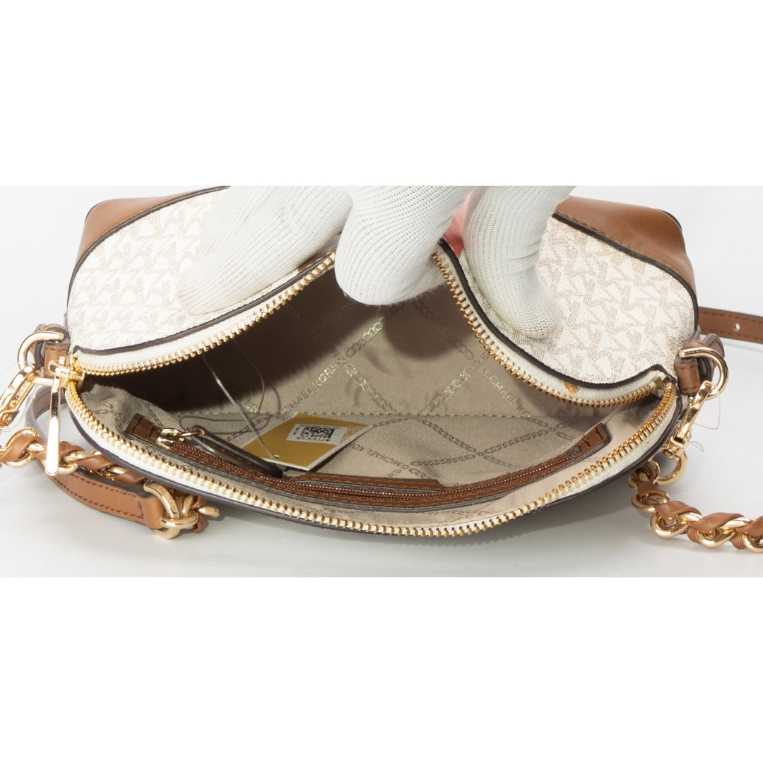 Michael Kors Logo Stripe Dome Crossbody Bag