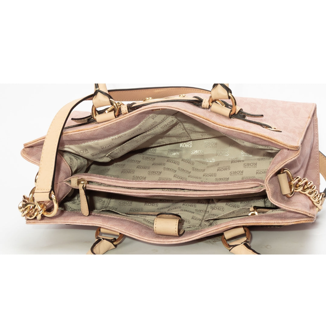 Michael Kors Hamilton Pink Logo Satchel