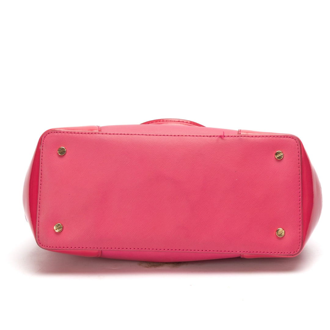 Tory Burch Pink Patent Leather Zip Tote