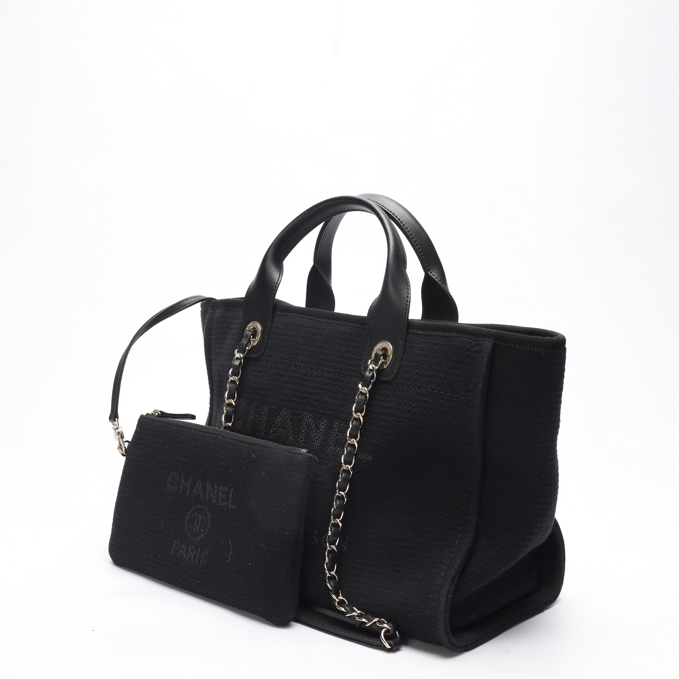 Chanel Black Deauville Tote