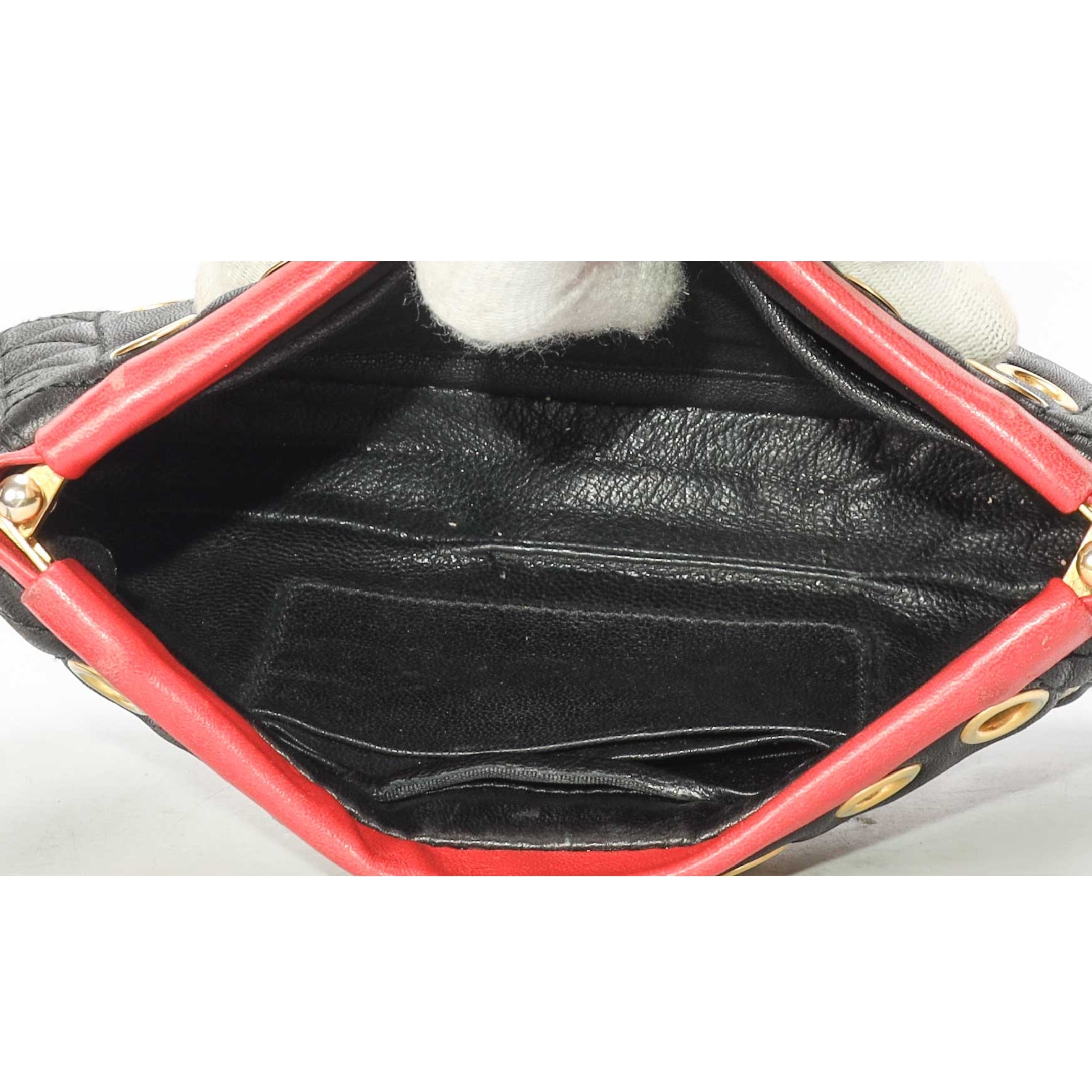 Miu Miu Black Grommet Wristlet
