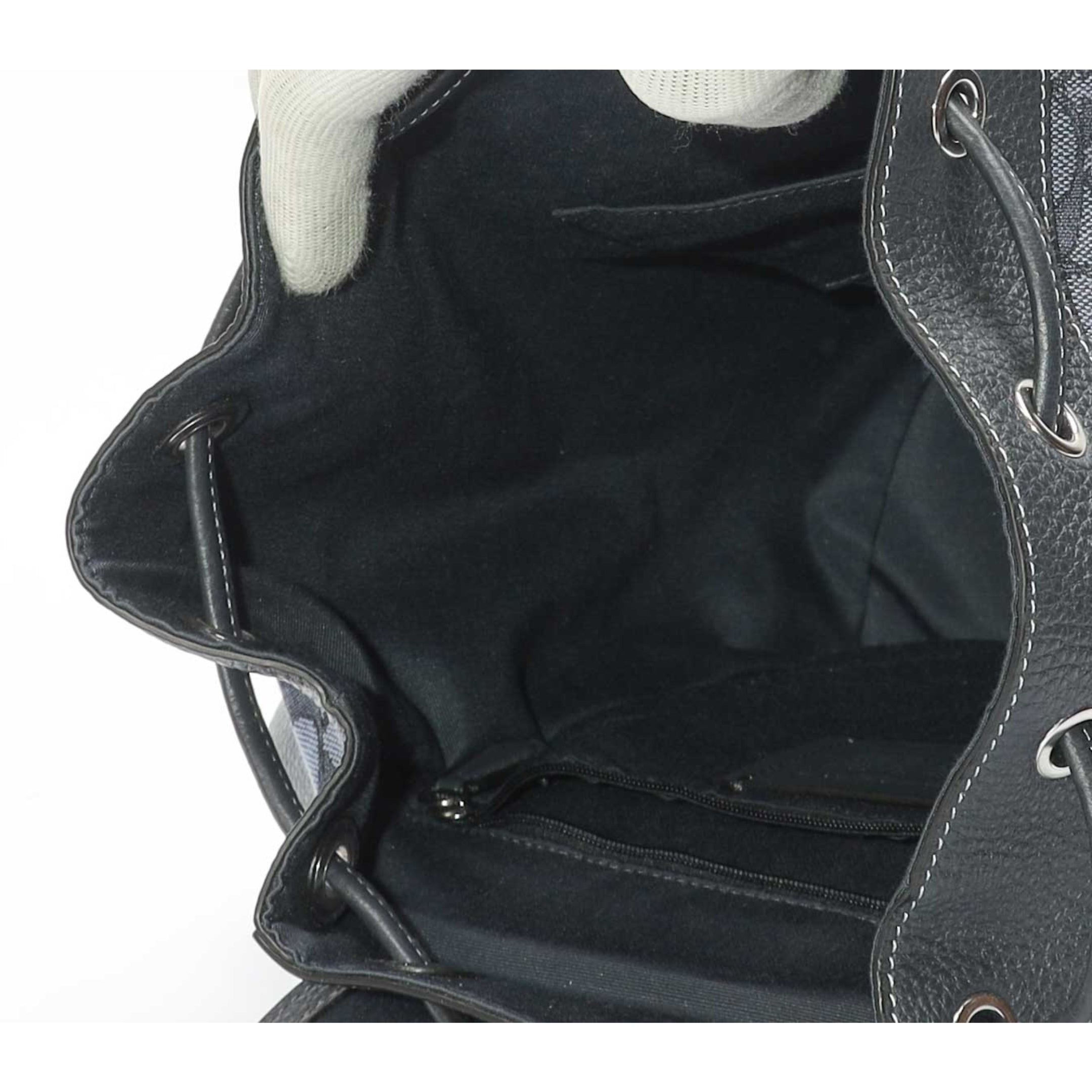 Coach Dempsey Navy Drawstring Backpack