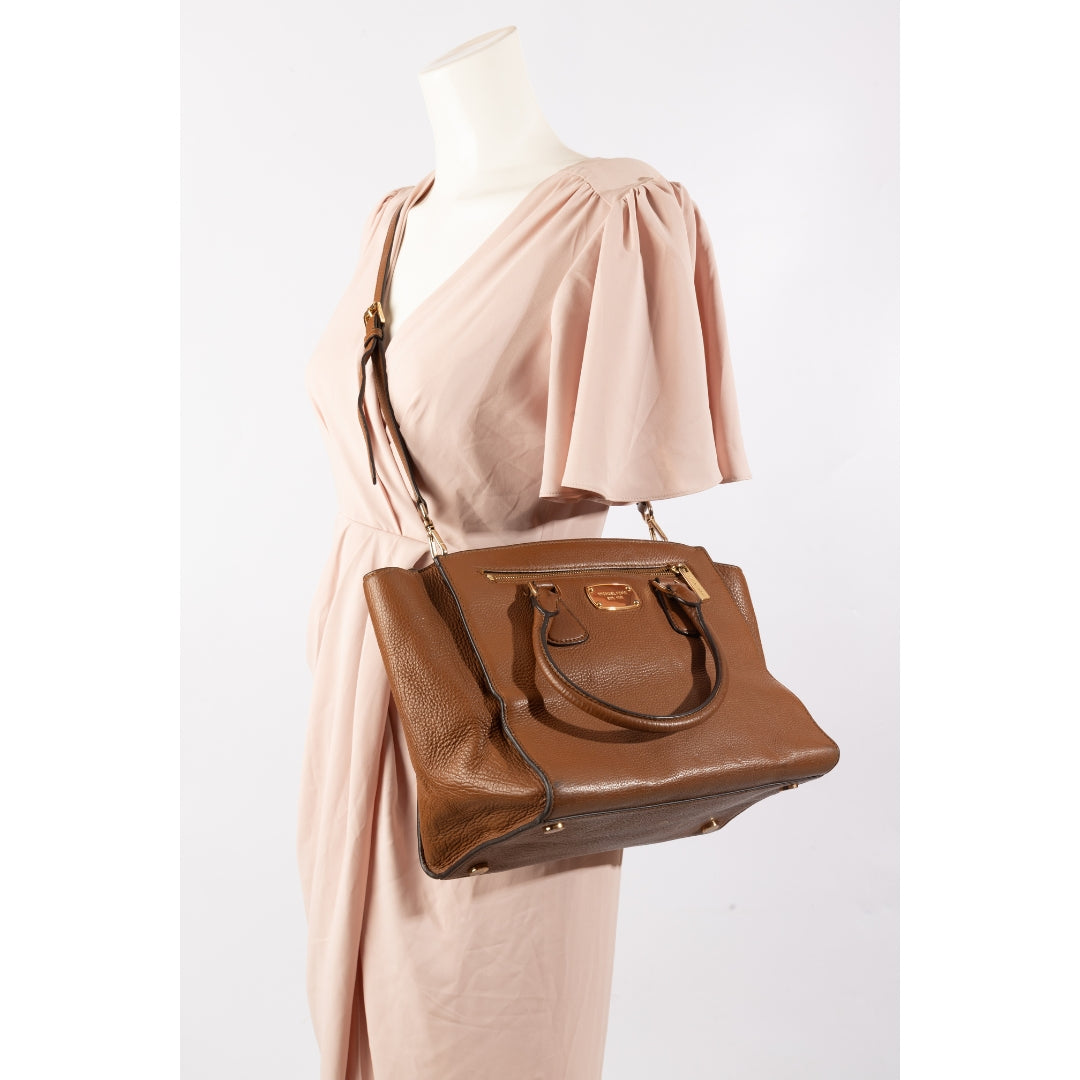 Michael Kors Hamilton Medium Leather Satchel