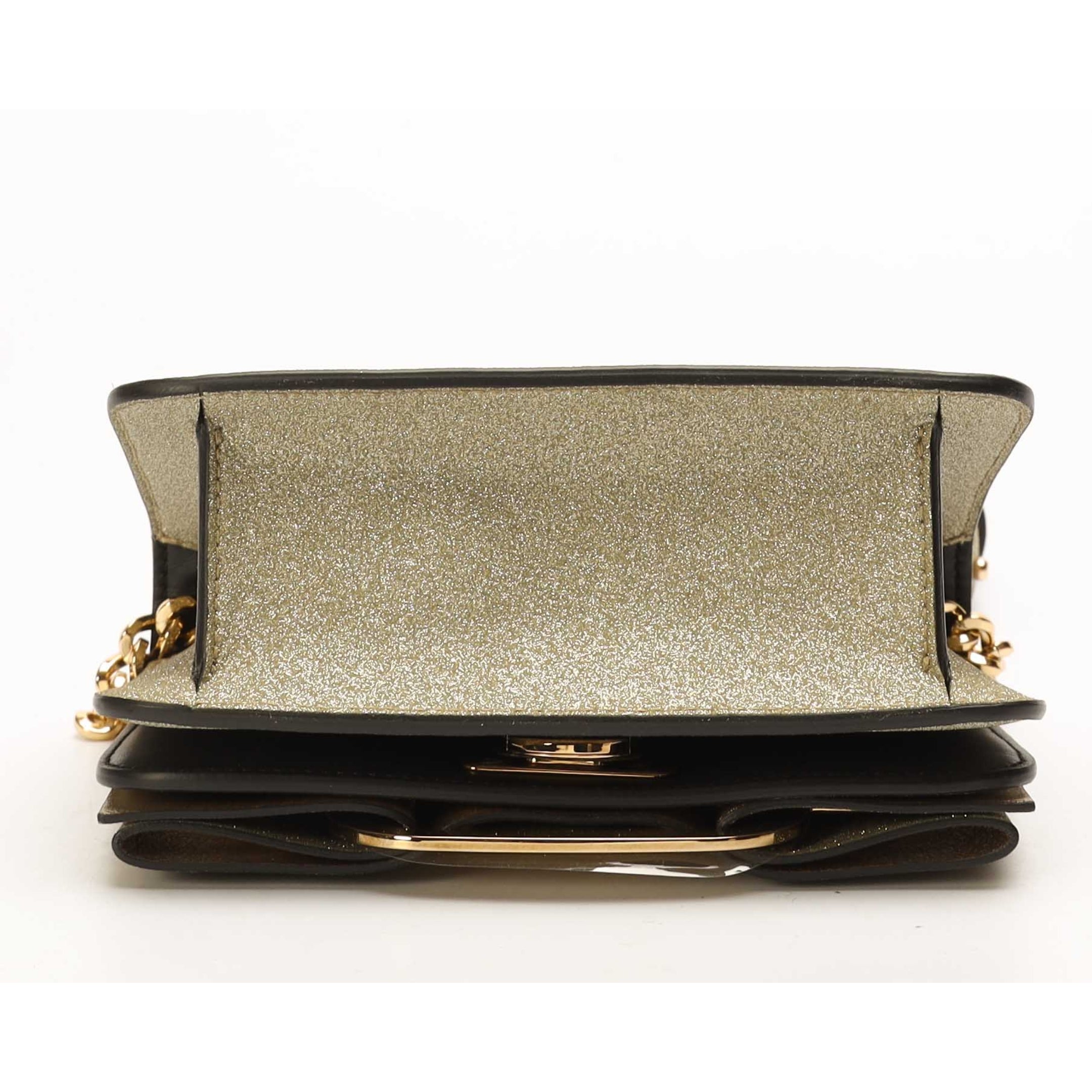 Salvatore Ferragamo Glitter Mini Vara Bow Crossbody Bag