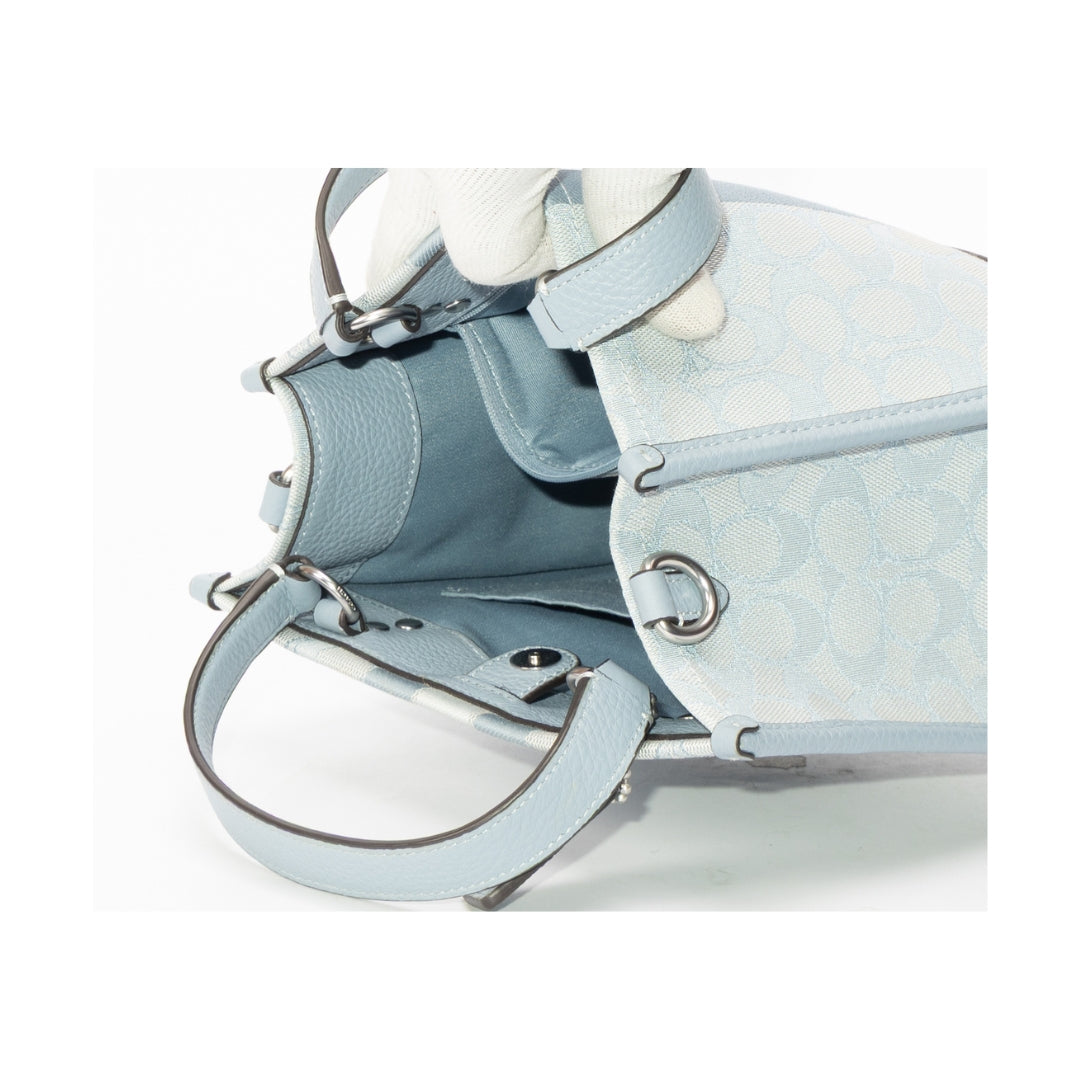 Coach Dempsey 22 in Signature Jacquard Tote