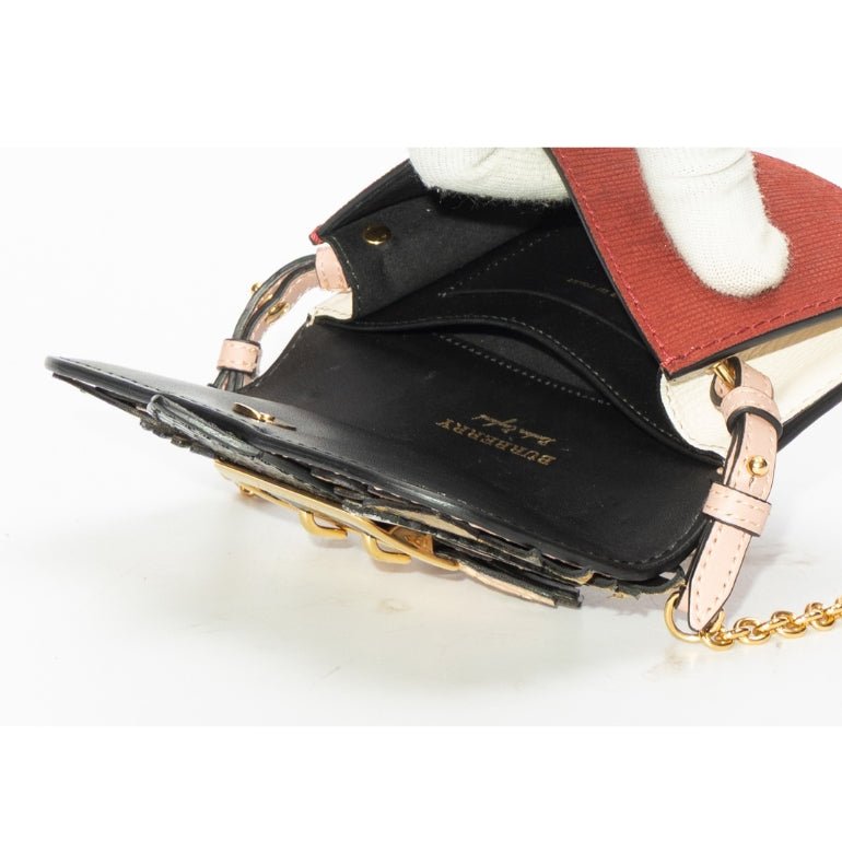 Burberry The Mini Buckle Beasts Chain Bag