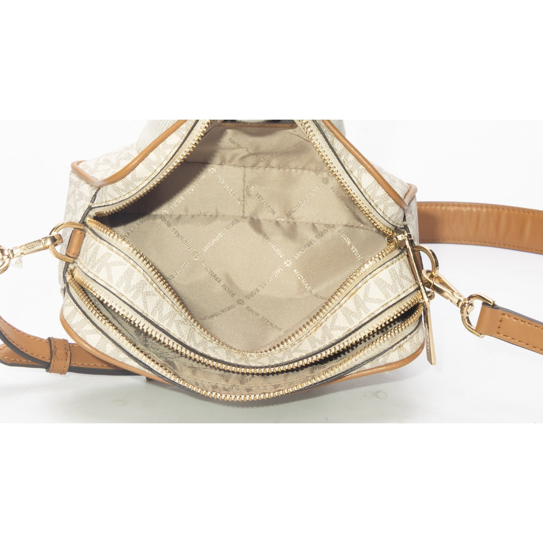 Michael Kors Vanilla Jet Set Logo Crossbody Bag