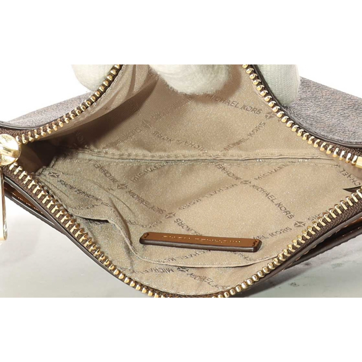 Michael Kors Brown Logo Wristlet