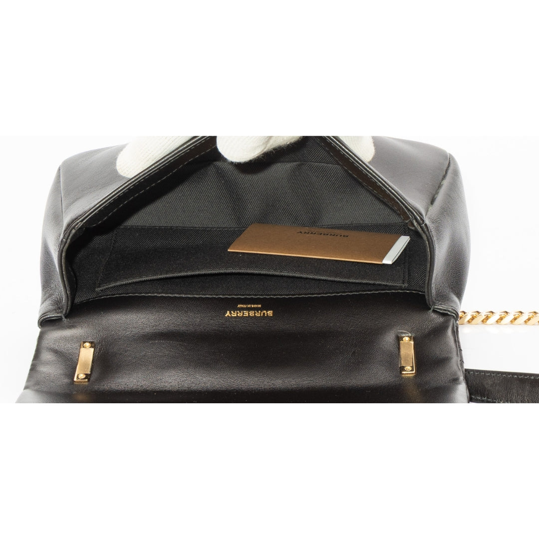 Burberry Black Lambskin Quilted Small Lola Shoulder Bag