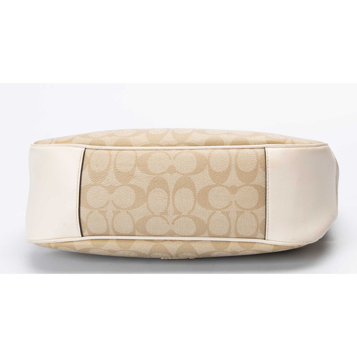 Coach Beige Zip Shoulder Bag