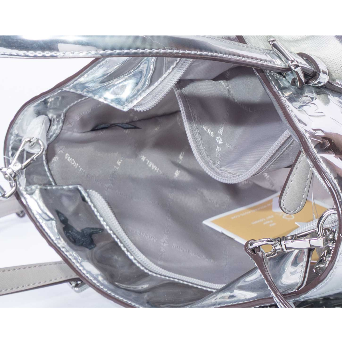 Michael Kors Jet Set Logo Metallic Convertible Bag