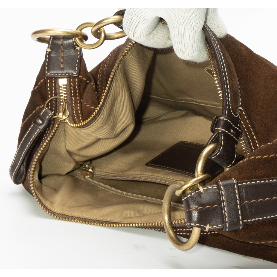 Coach Suede Brown Vintage Hobo bag