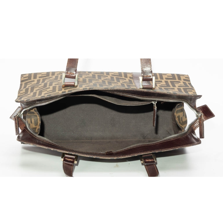 Fendi Brown Zucca Canvas Handbag