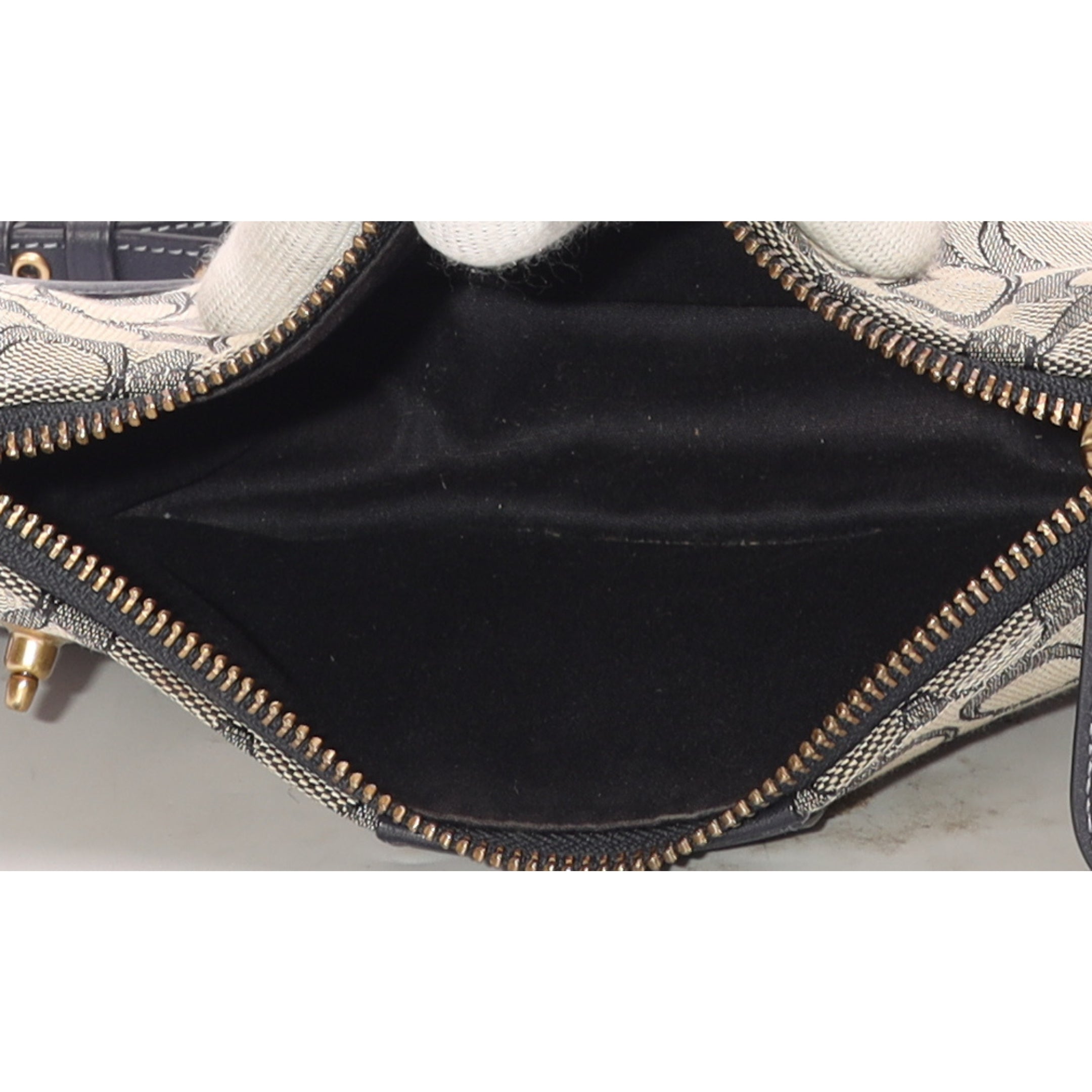 Coach Swinger Signature Jacquard Navy Crossbody Bag