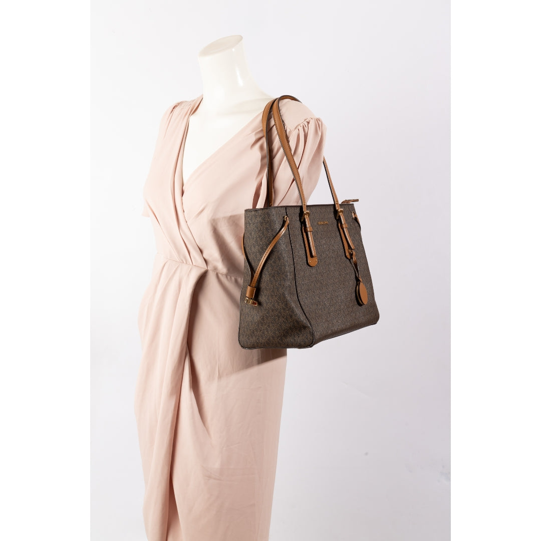 Michael Kors Brown Voyager Logo Tote