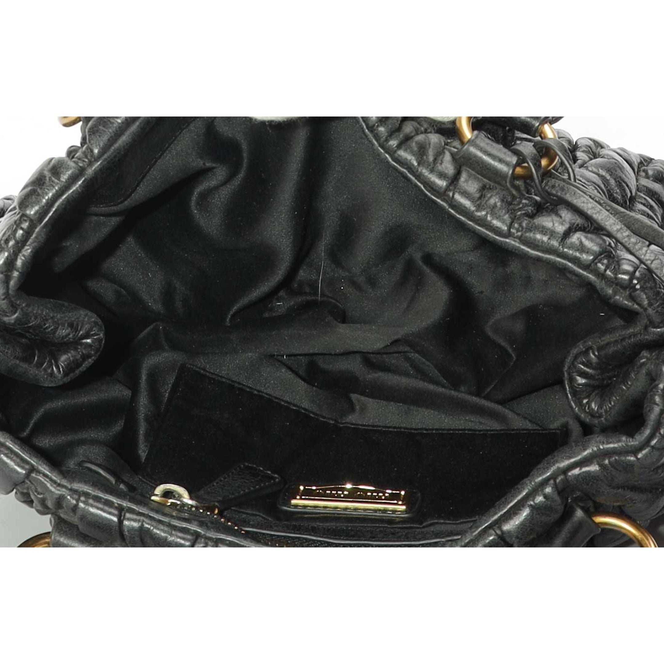 Miu Miu Black Matelasse Lux Bauletto Aperto Satchel