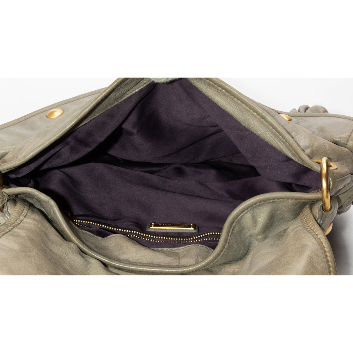 Miu Miu Grey Matelasse Lux Coffer Hobo Bag