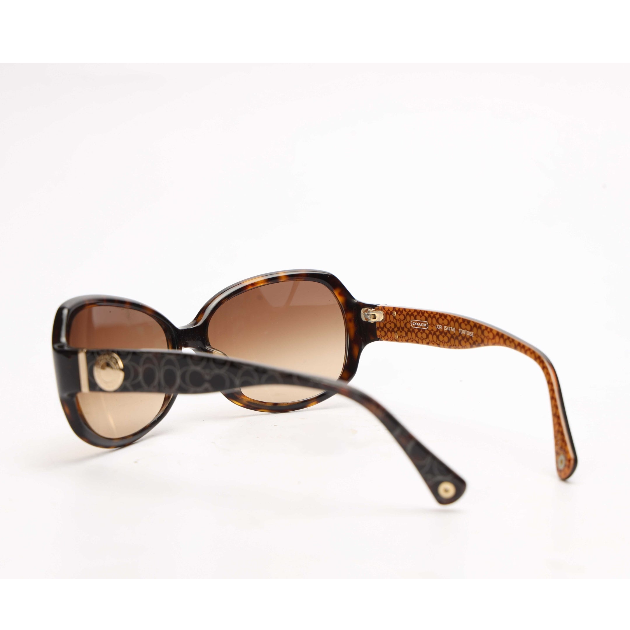 Coach Signature Logo Frame Brown Sunglasses