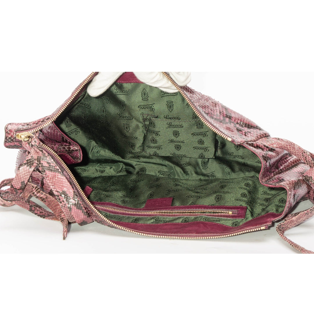 Gucci Brown Python Hysteria Clutch Bag
