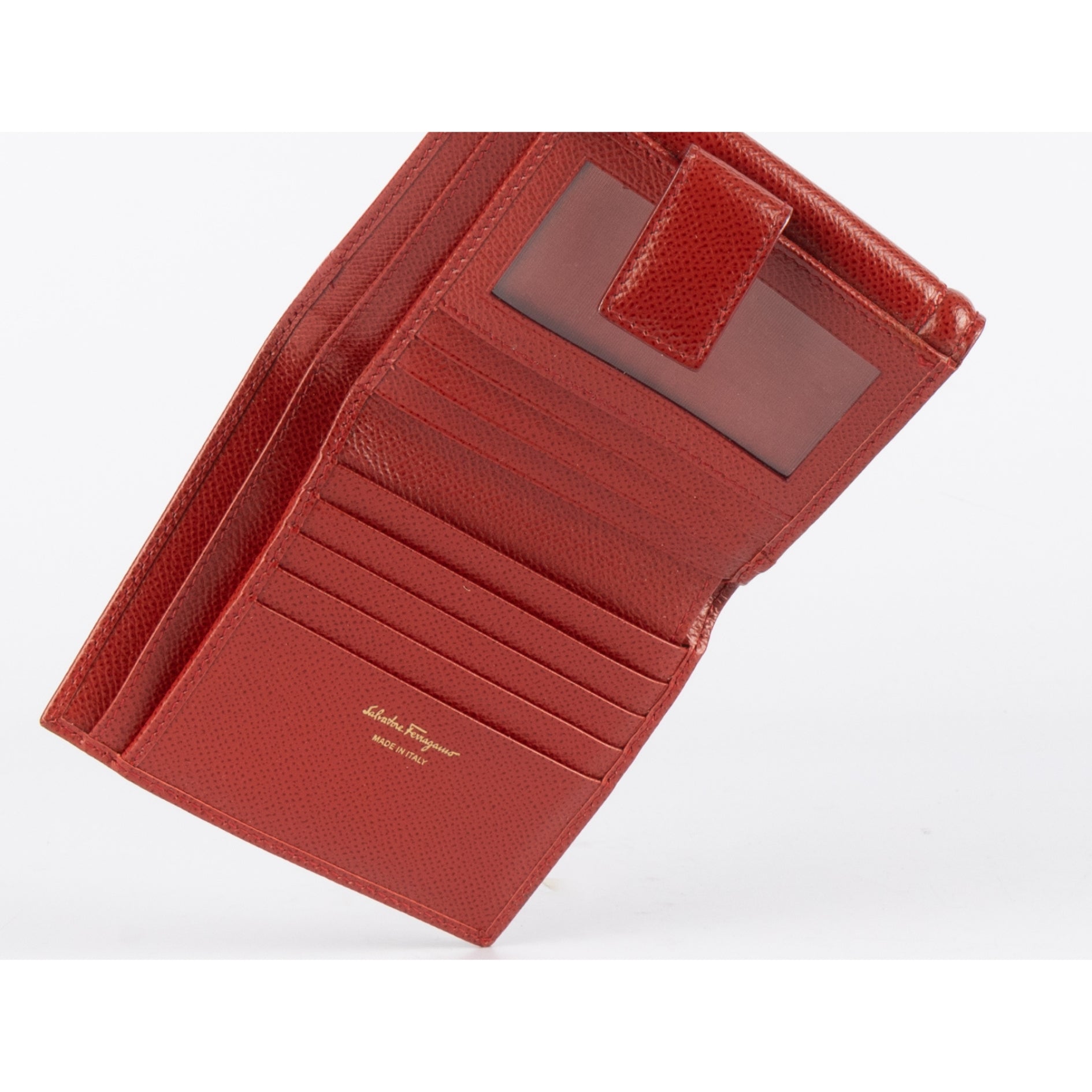 Salvatore Ferragamo Red Vara Bow Wallet