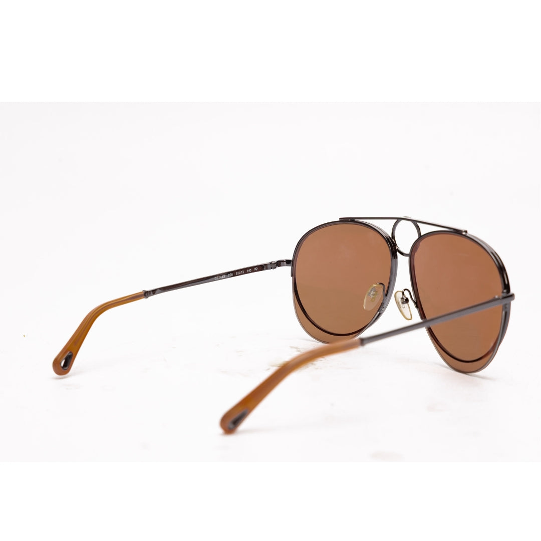Chloe Metal Mirrored Romie Aviator Sunglasses
