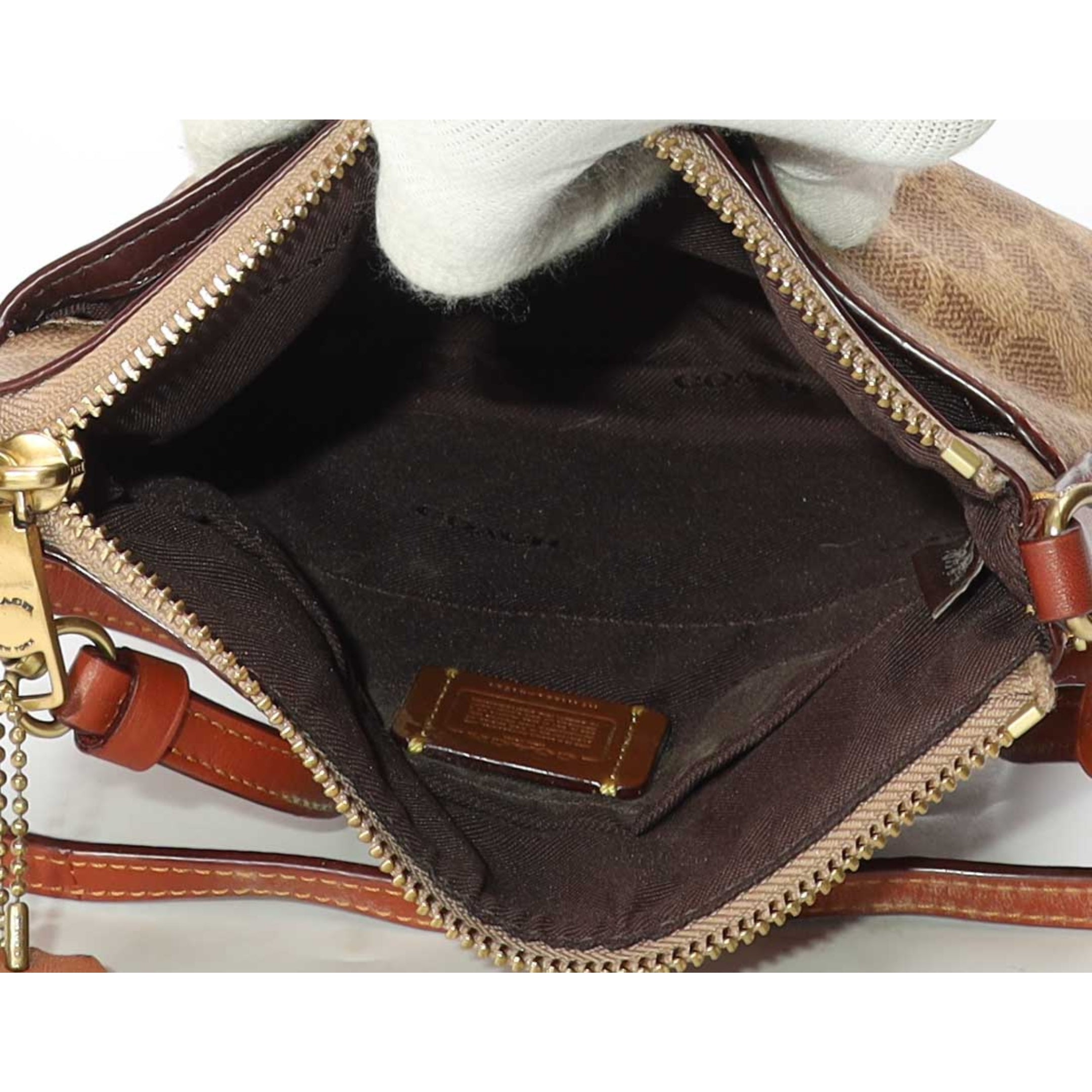 Coach Brown File Messenger Sling Bag