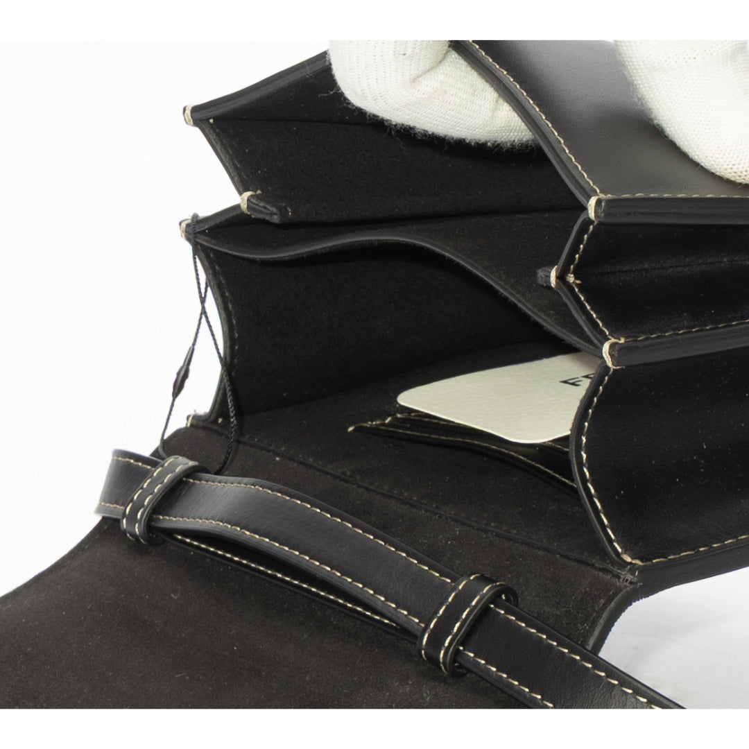 Fendi Black Vitello Grace Matte Duo Baguette