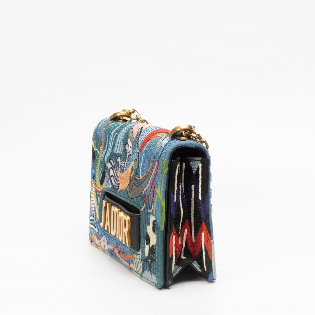 Dior J'Adior Embroidered Canvas Flap Bag