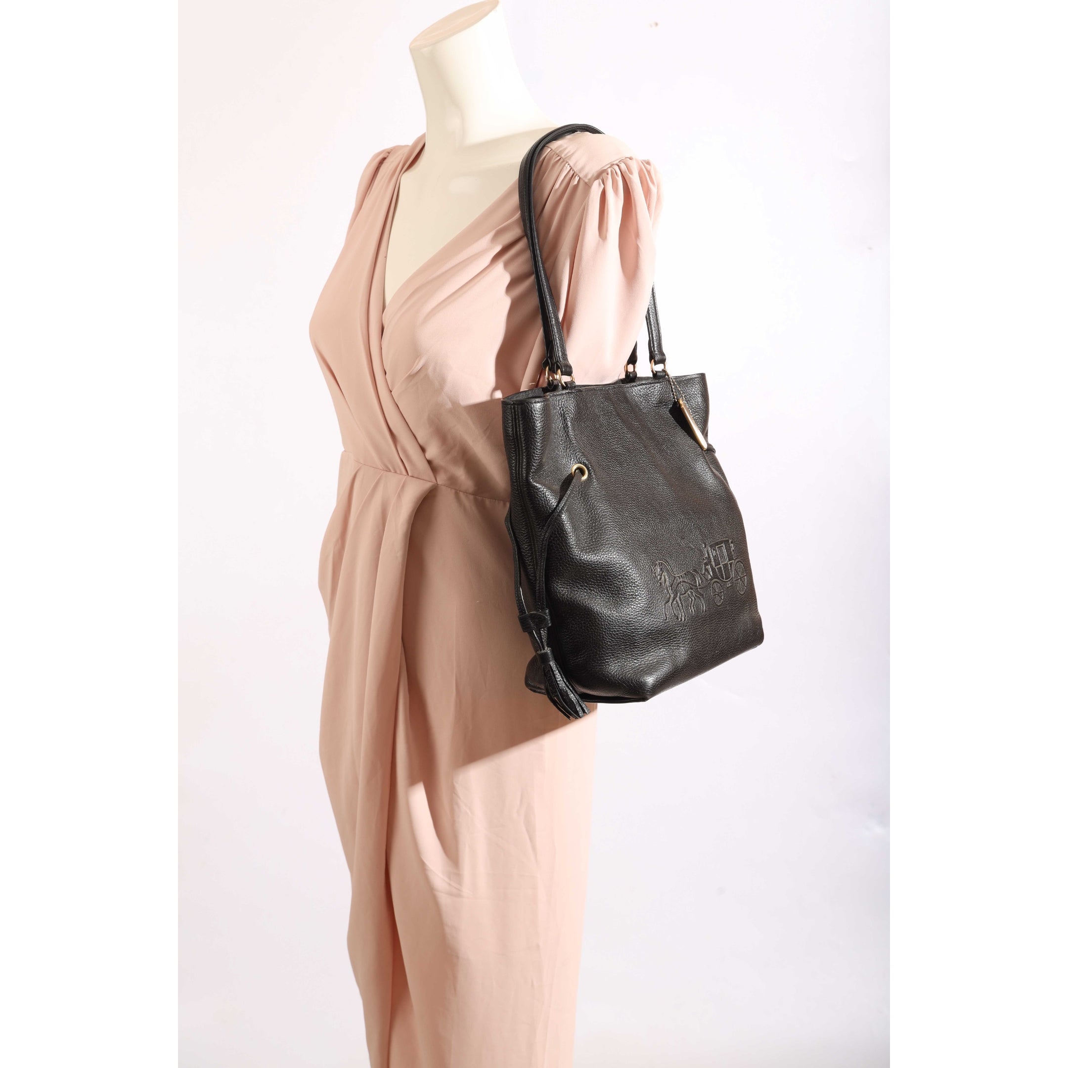 Coach Black Andy Horse & Carriage Tote