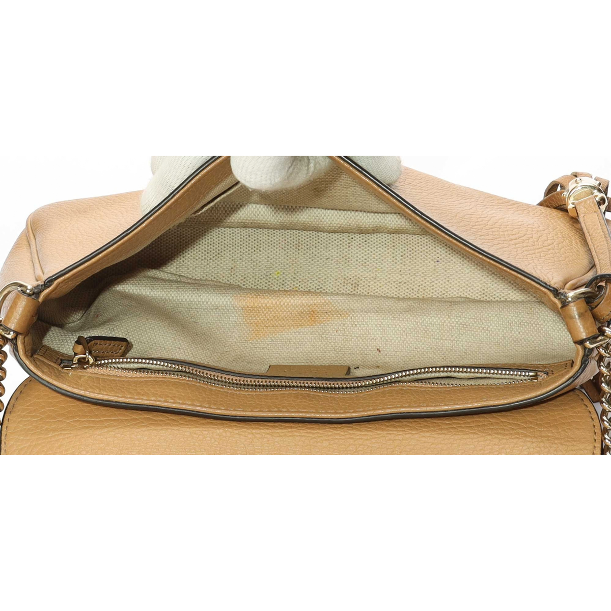 Gucci Beige Soho Chain Crossbody Bag