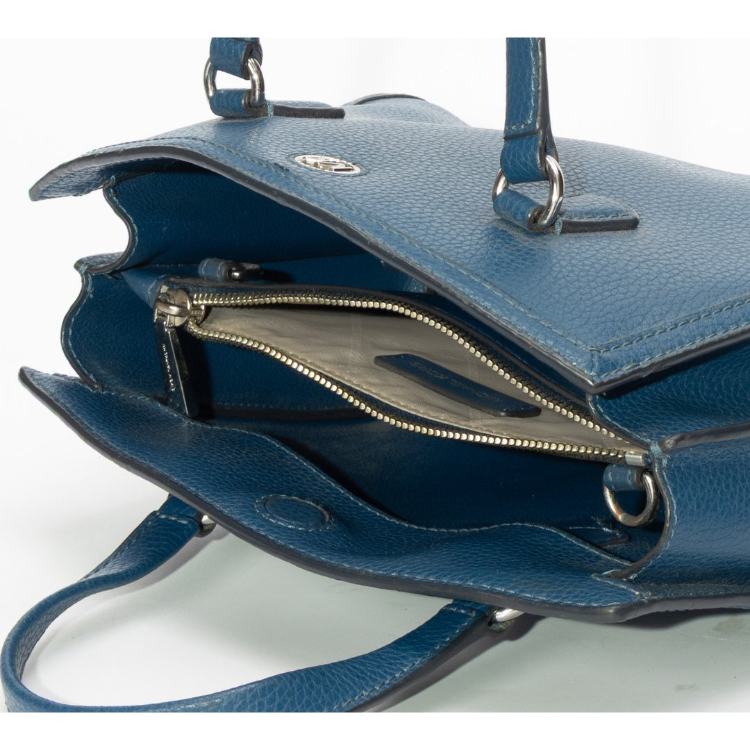 Michael Kors Chantal Pebbled Leather Satchel Bag