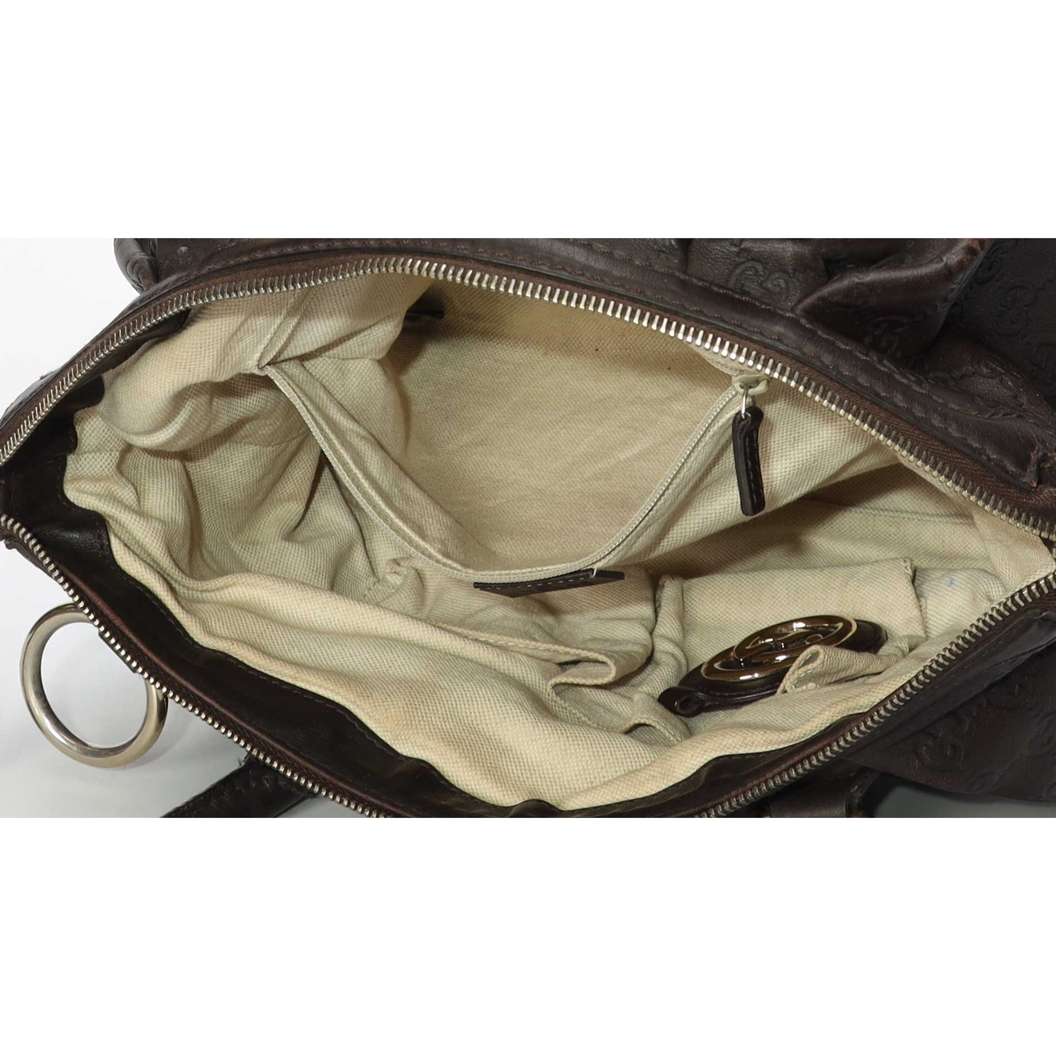 Gucci Dark Brown Guccissima Leather Sukey Tote