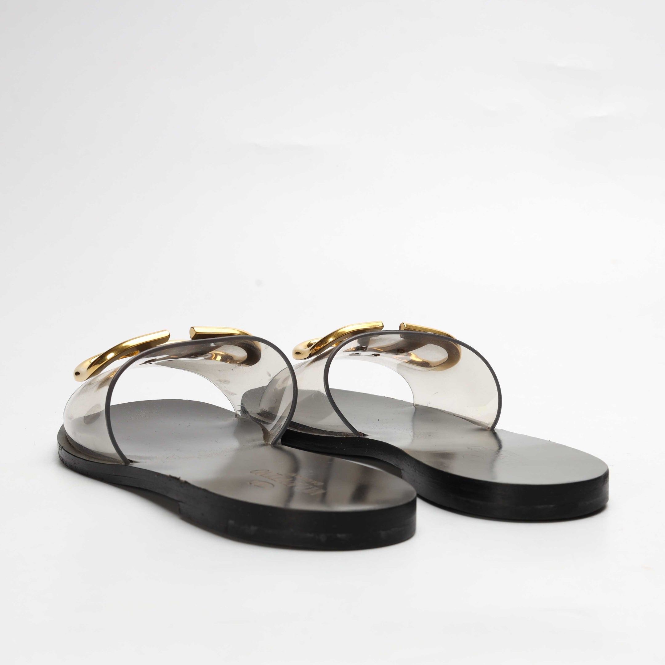 Valentino Transparent VLogo Signature Slide Sandals