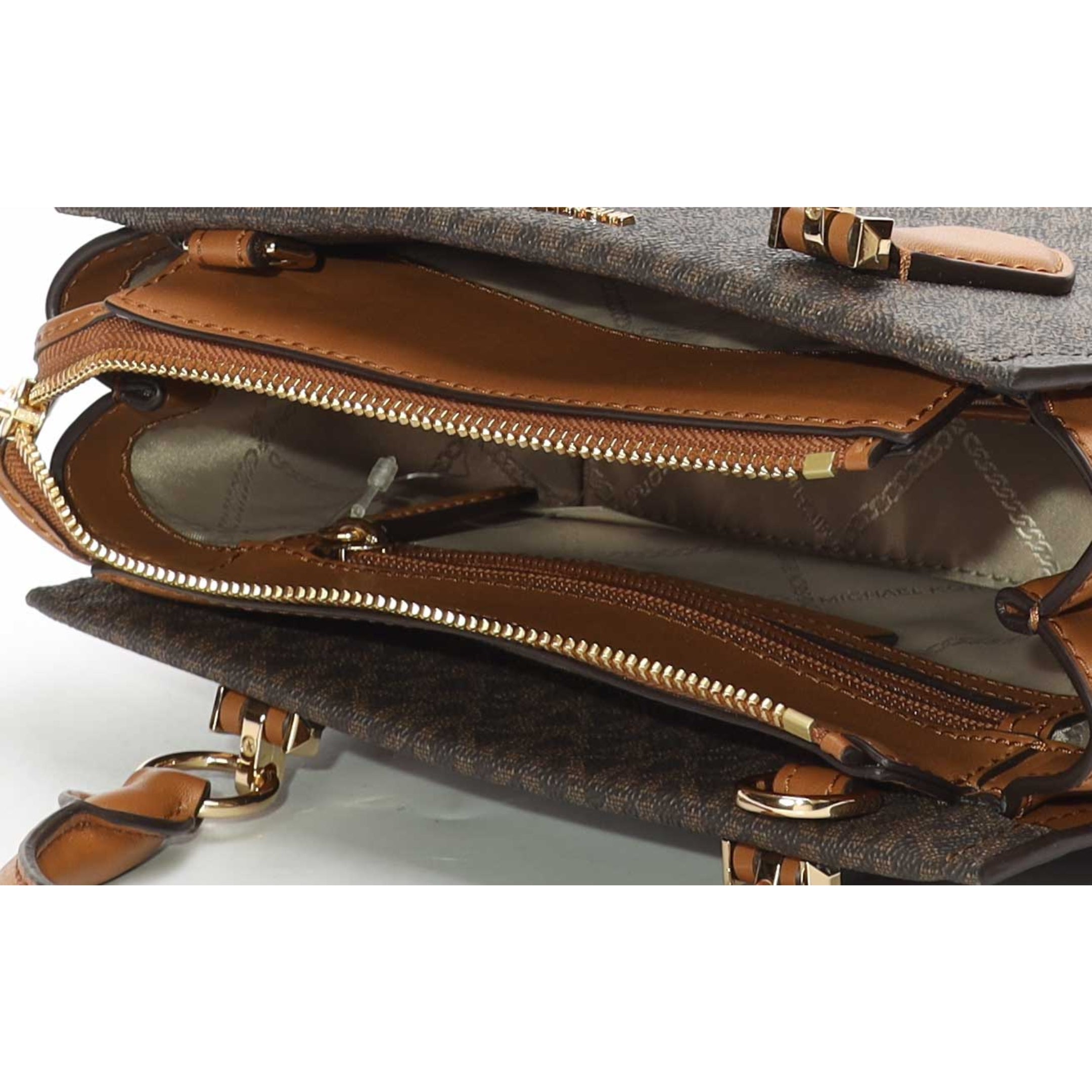 Michael Kors Marilyn Brown Small Logo Satchel