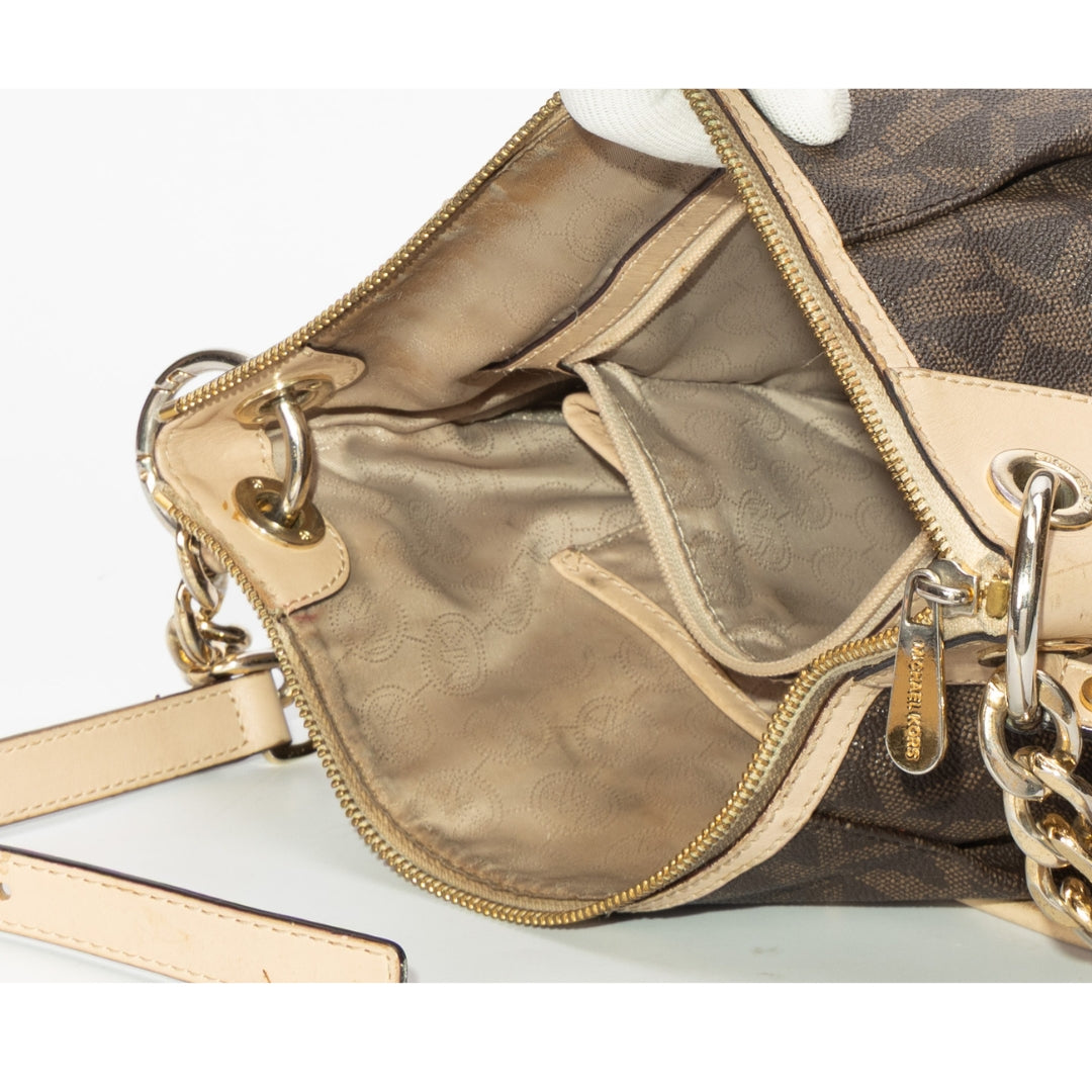 Michael Kors Jet Set Signature Trim Hobo Bag