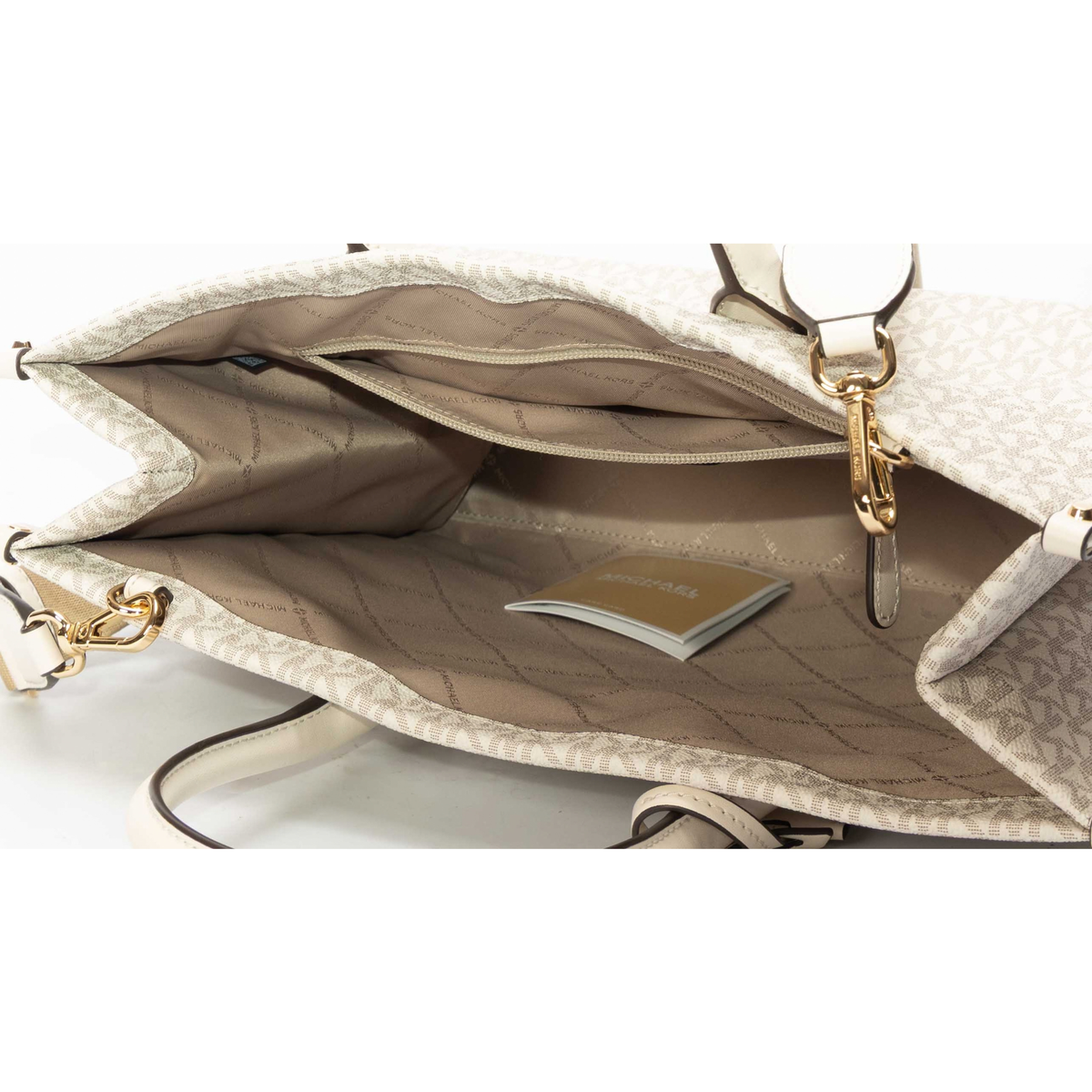 Michael Kors White Mirella Logo Tote
