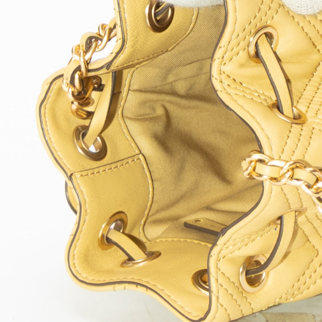 Tory Burch Yellow Fleming Soft Bucket Bag