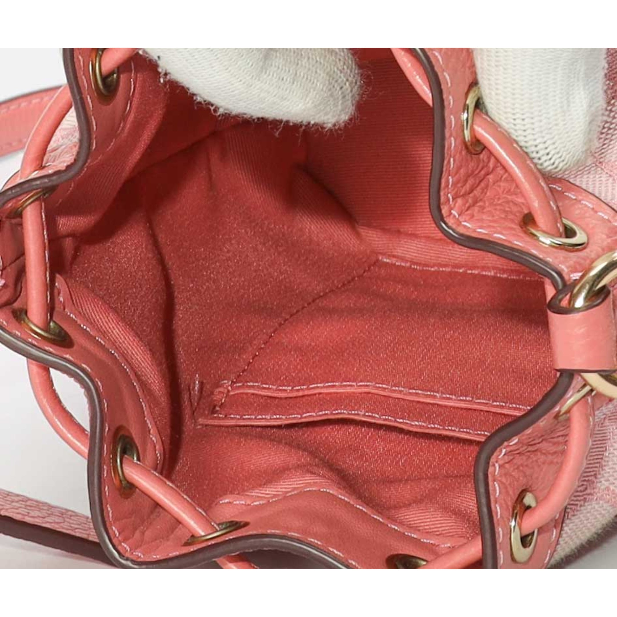 Coach Pink Dempsey Bucket Crossbody Bag