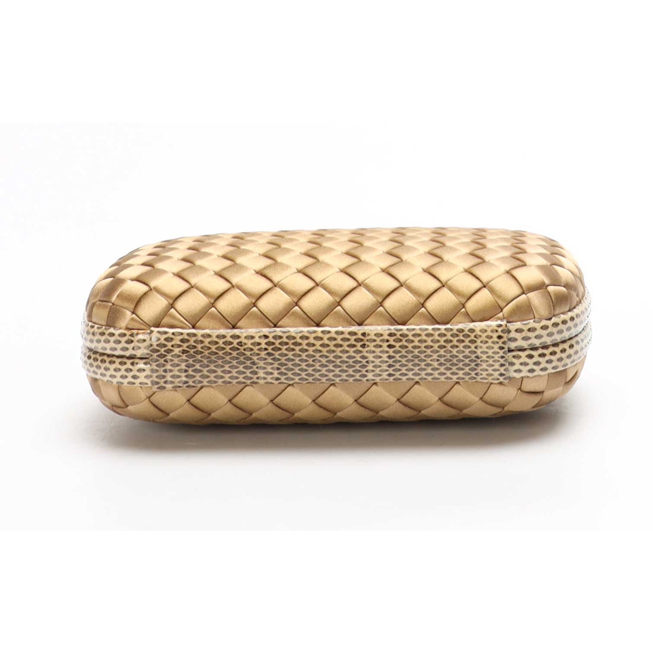 Bottega Veneta Champagne Intrecciato Small Clutch 