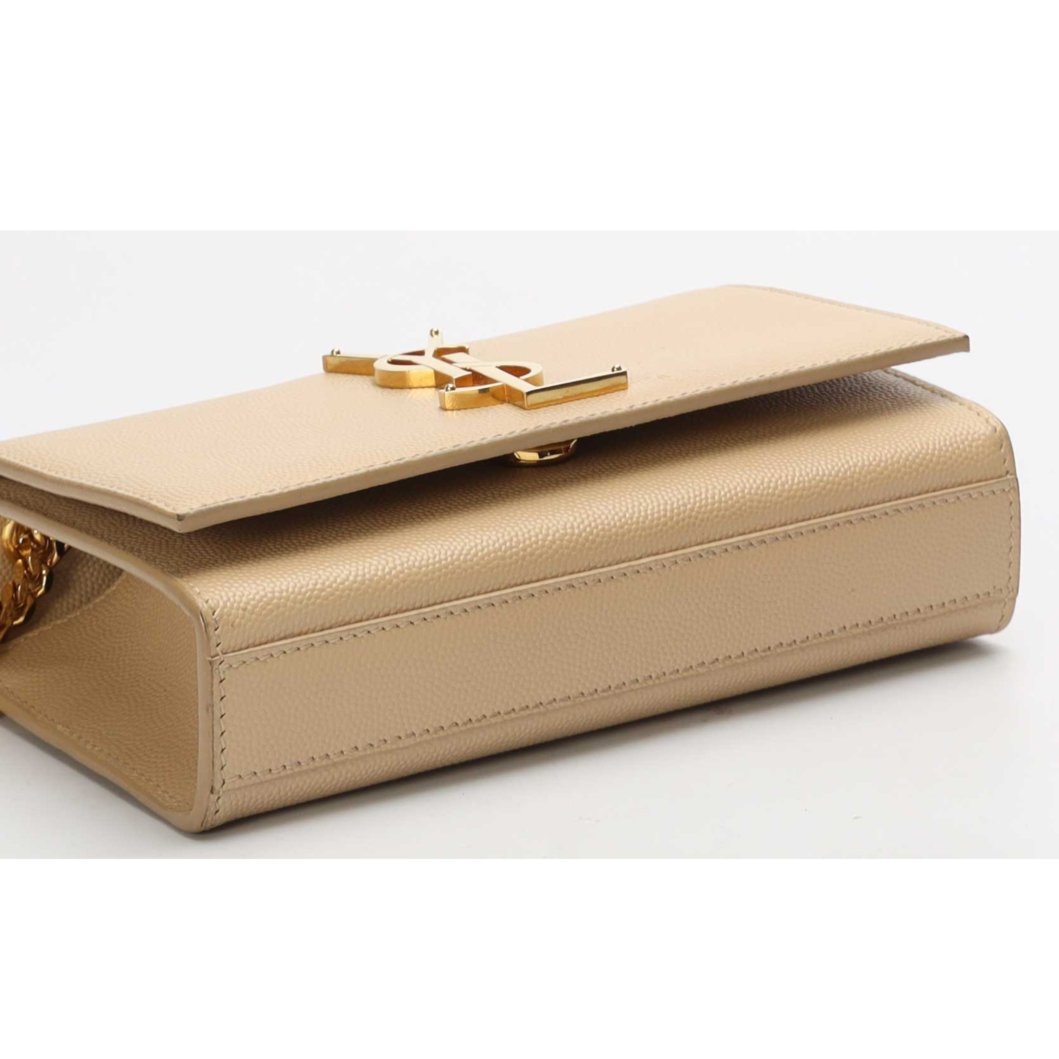 Saint Laurent Beige Grain De Poudre Crossbody Bag