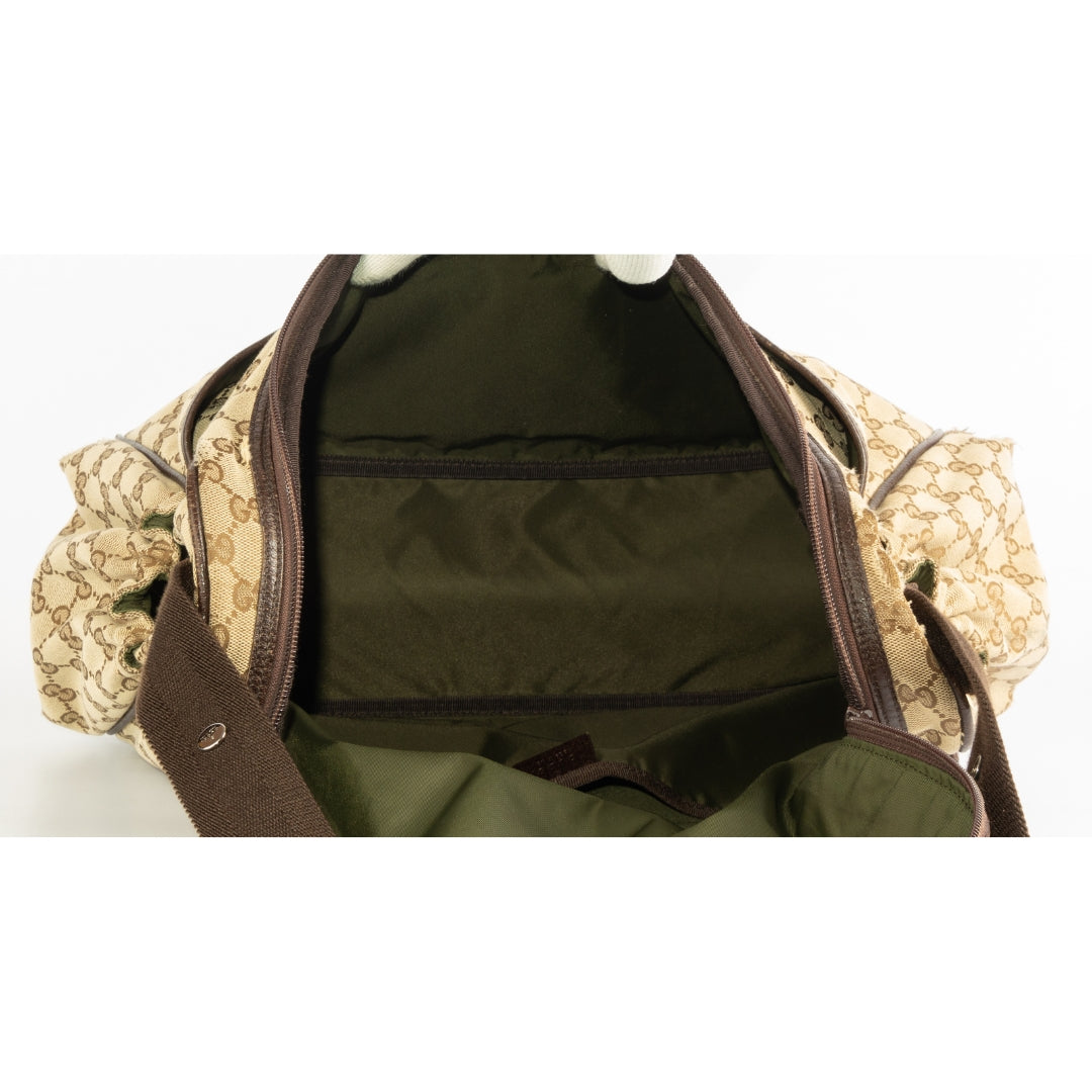 Gucci Beige/Ebony GG Canvas Large Diaper Bag