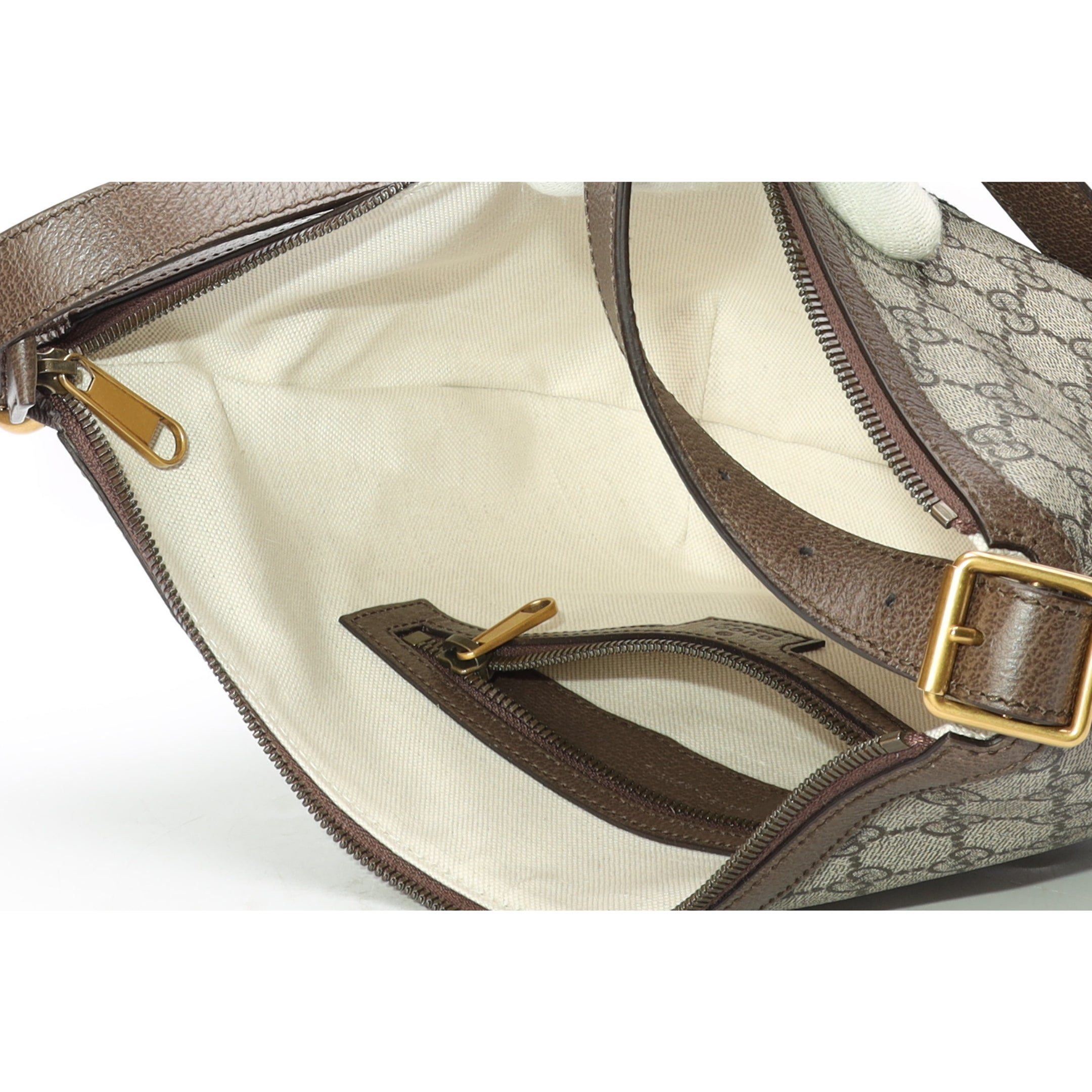 Gucci Ophidia Web Half Moon Shoulder Bag